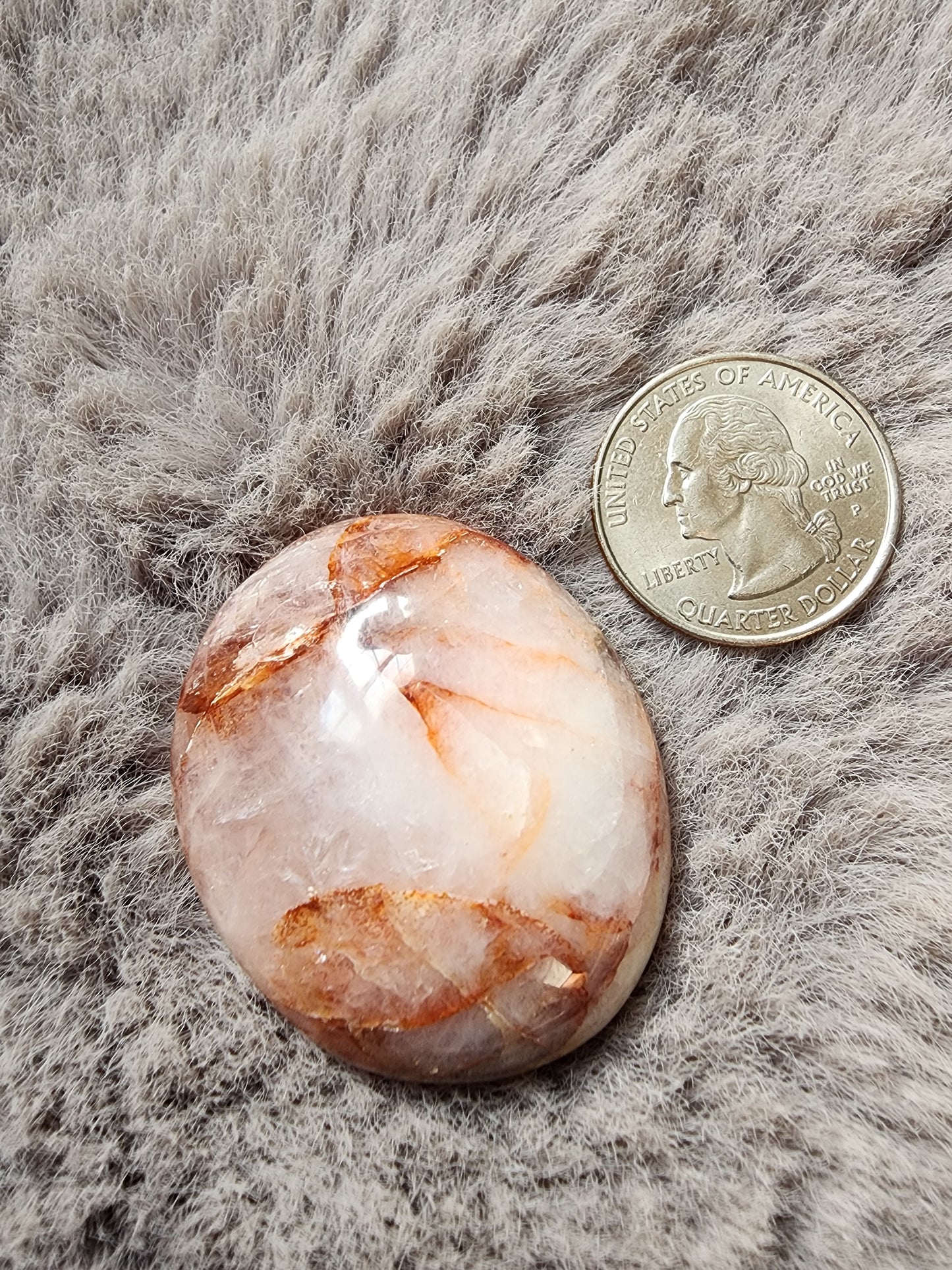 Fire Quartz Palmstone