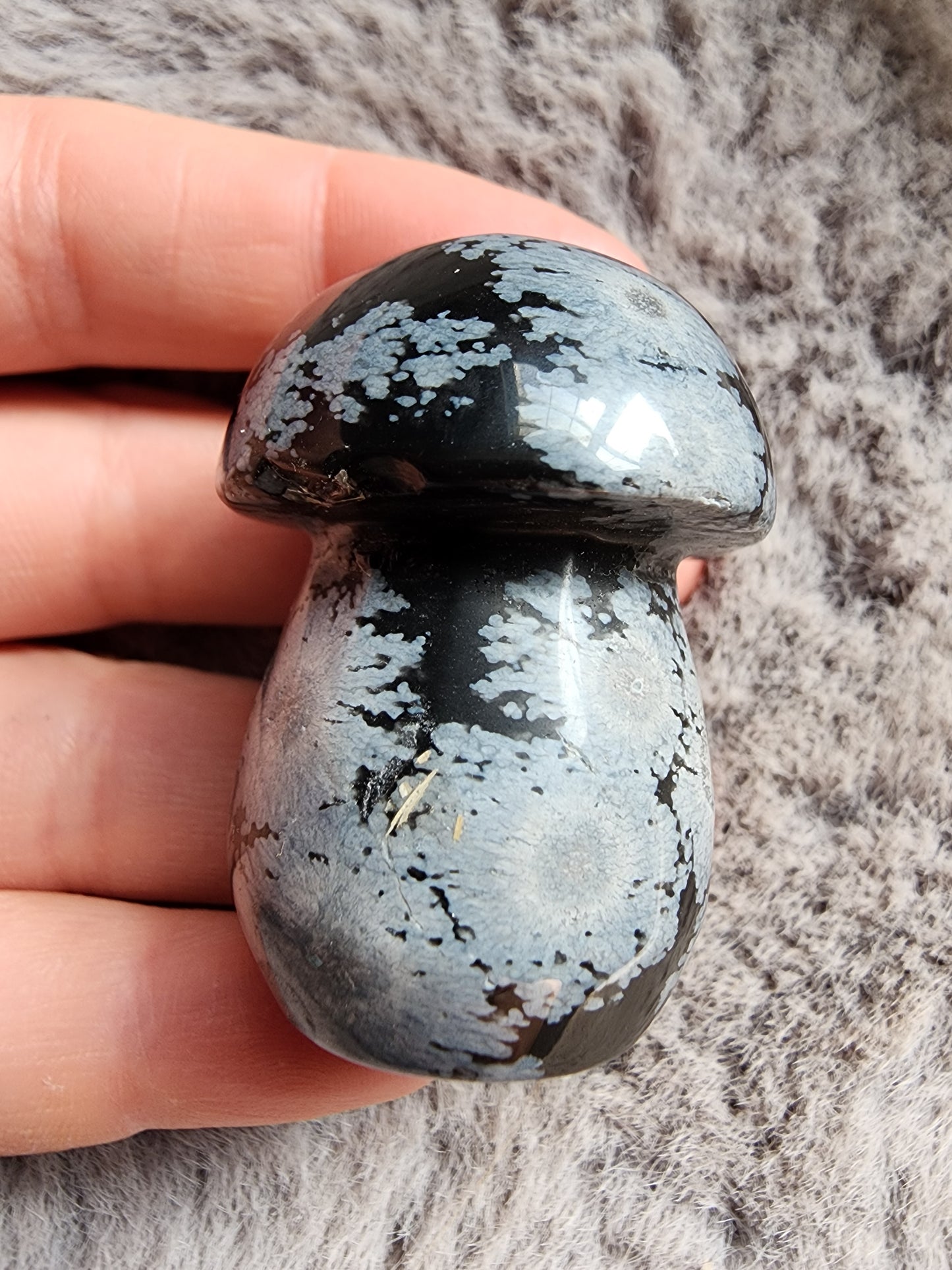 Snowflake Obsidian Mushroom