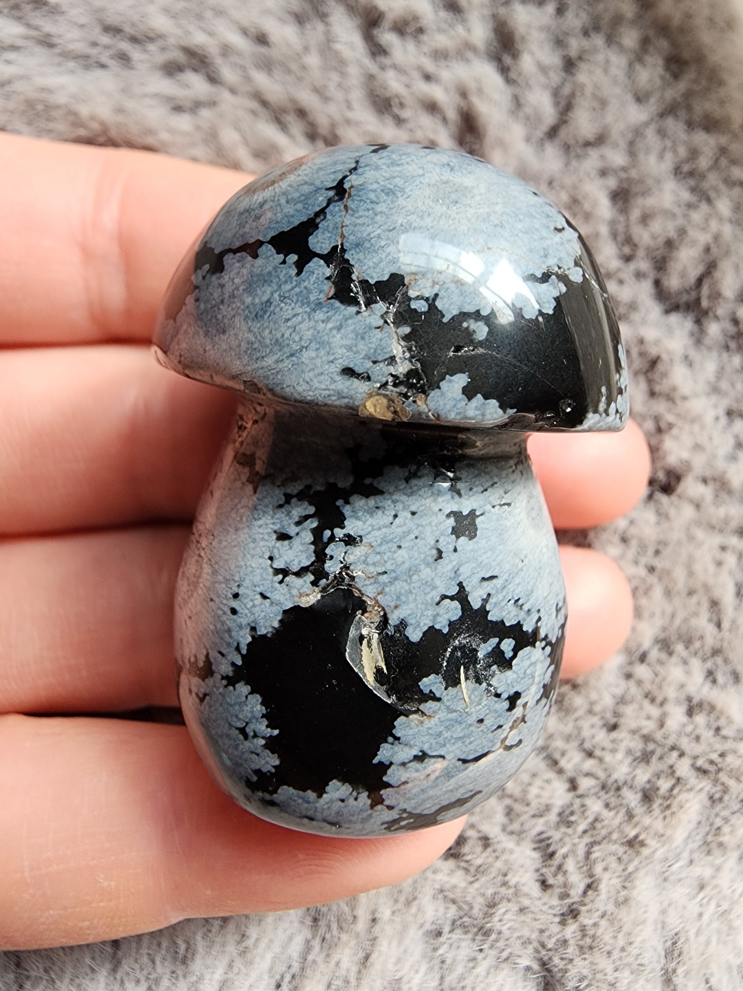Snowflake Obsidian Mushroom