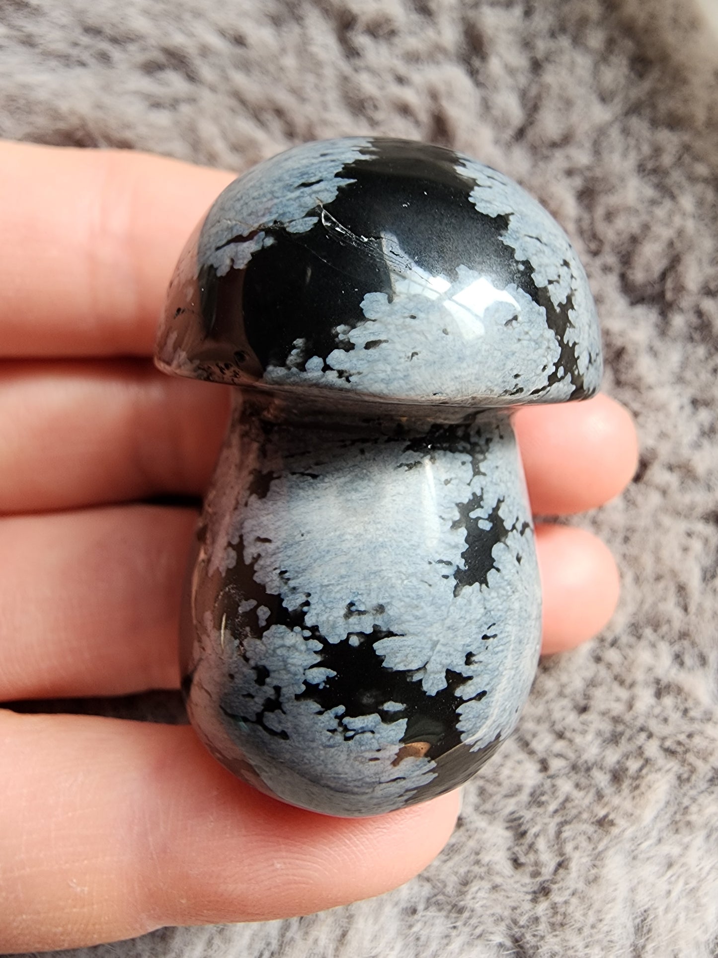 Snowflake Obsidian Mushroom