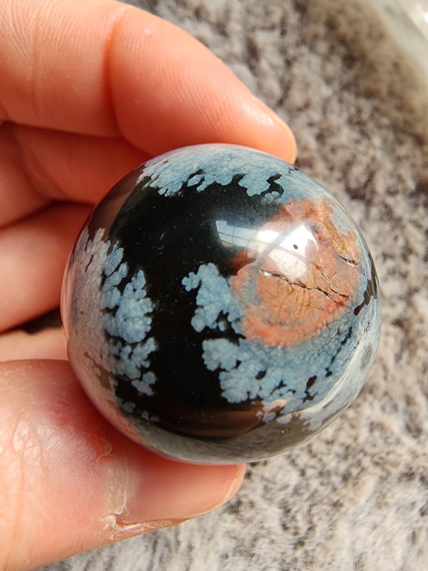 Snowflake Obsidian Mushroom