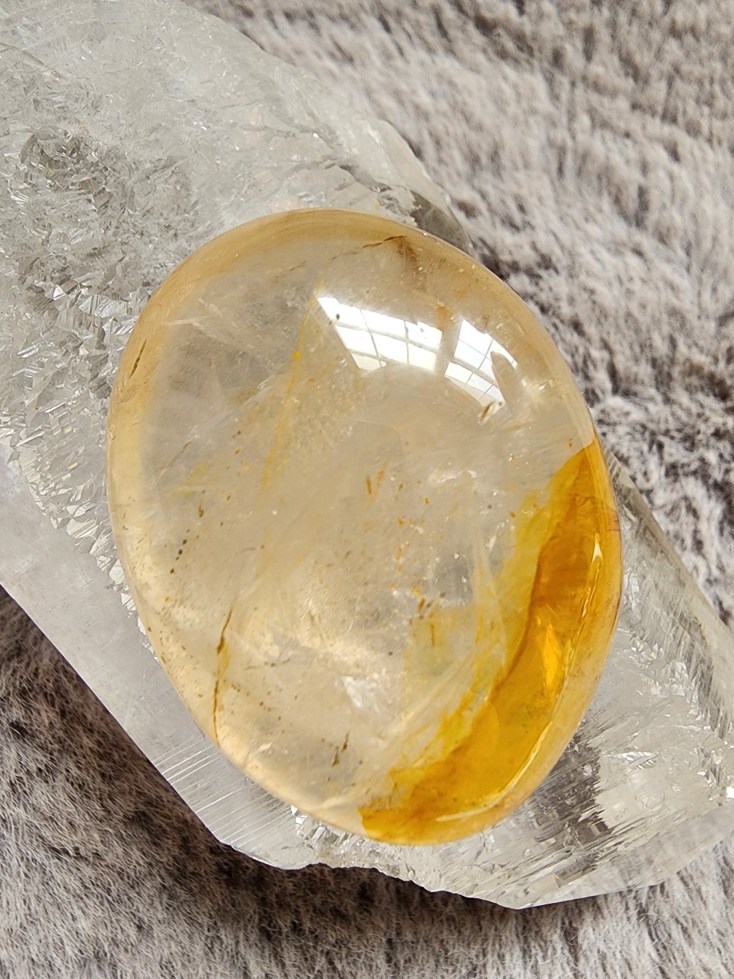 Golden Healer Quartz Palmstone