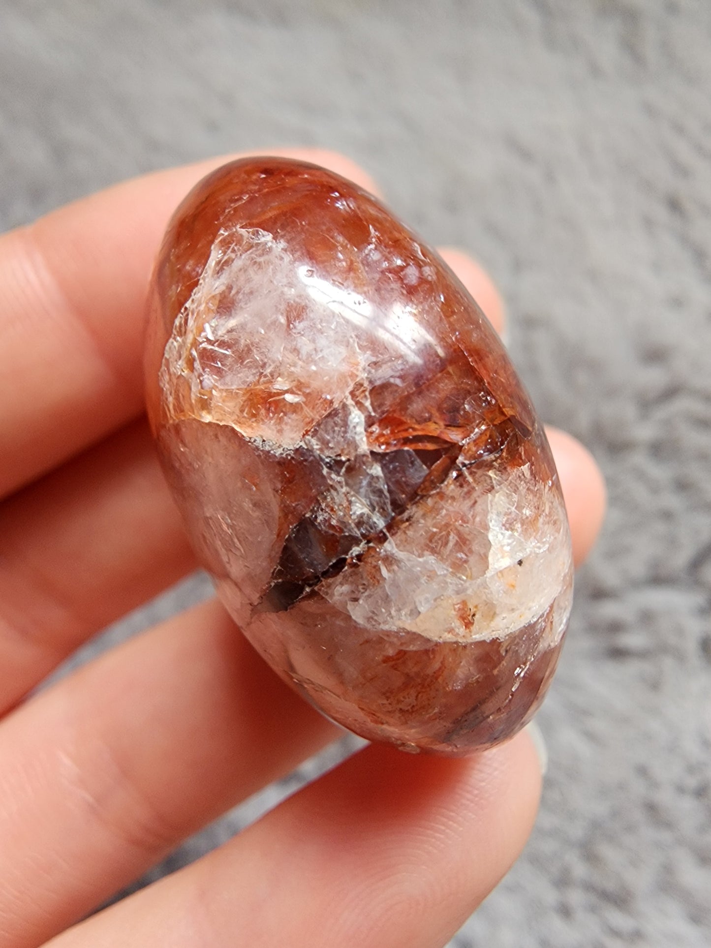 Fire Quartz Palmstone