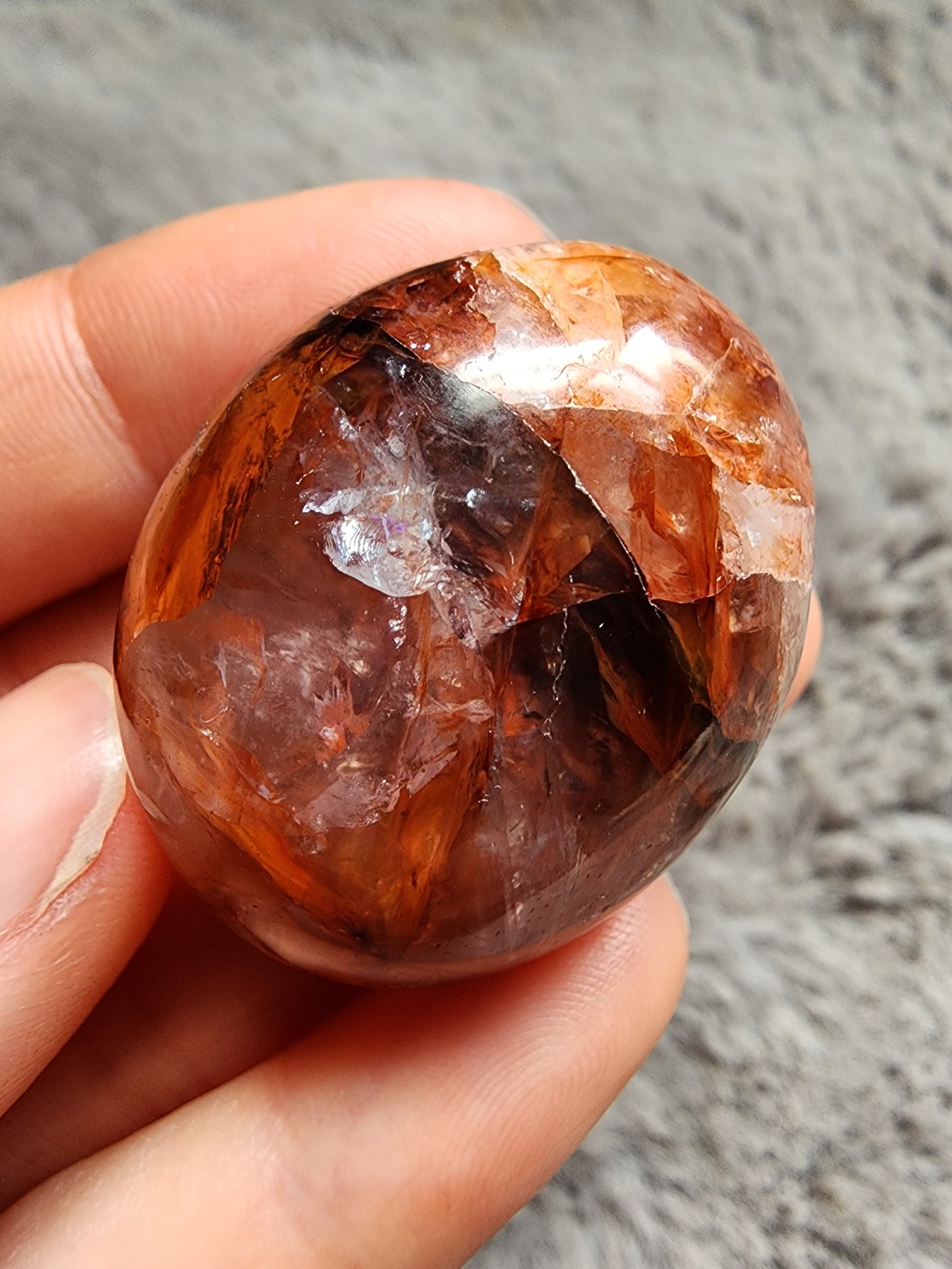 Fire Quartz Palmstone