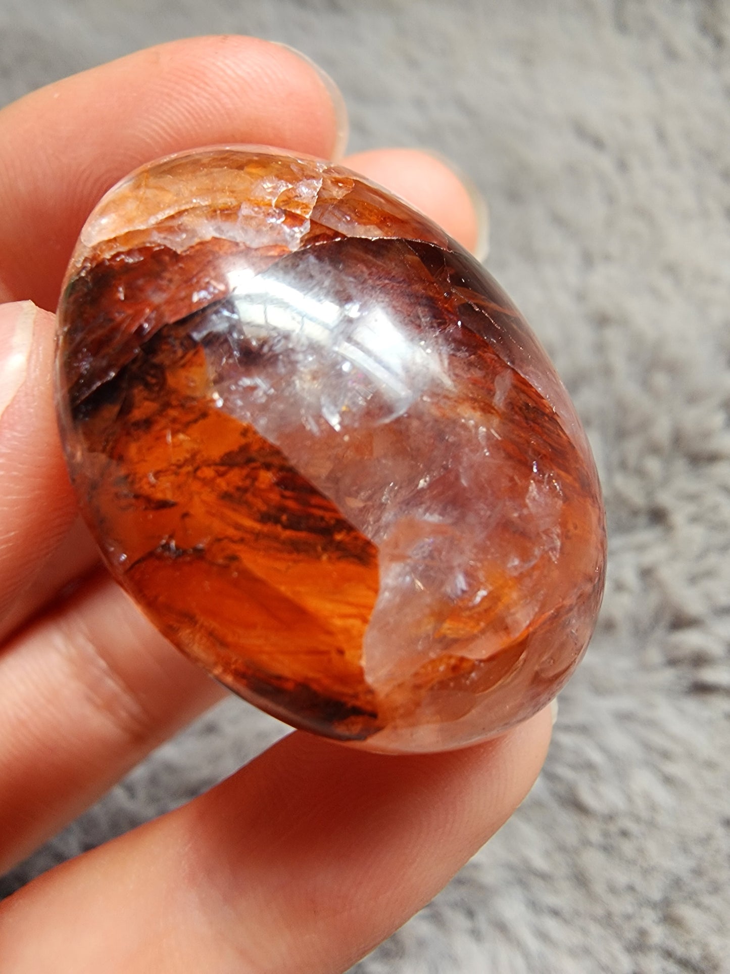 Fire Quartz Palmstone