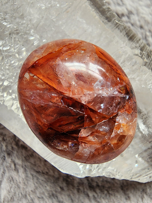 Fire Quartz Palmstone