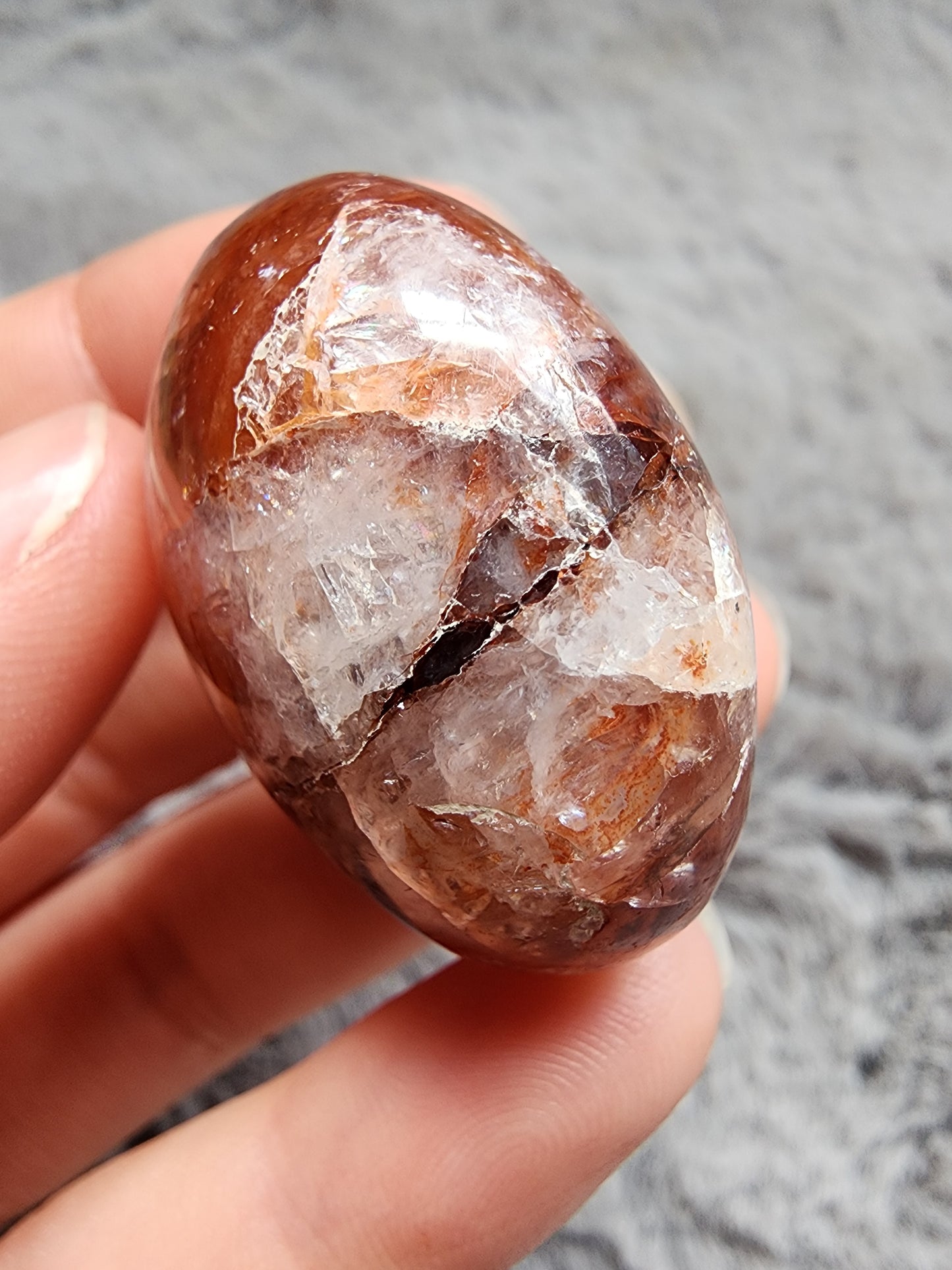 Fire Quartz Palmstone