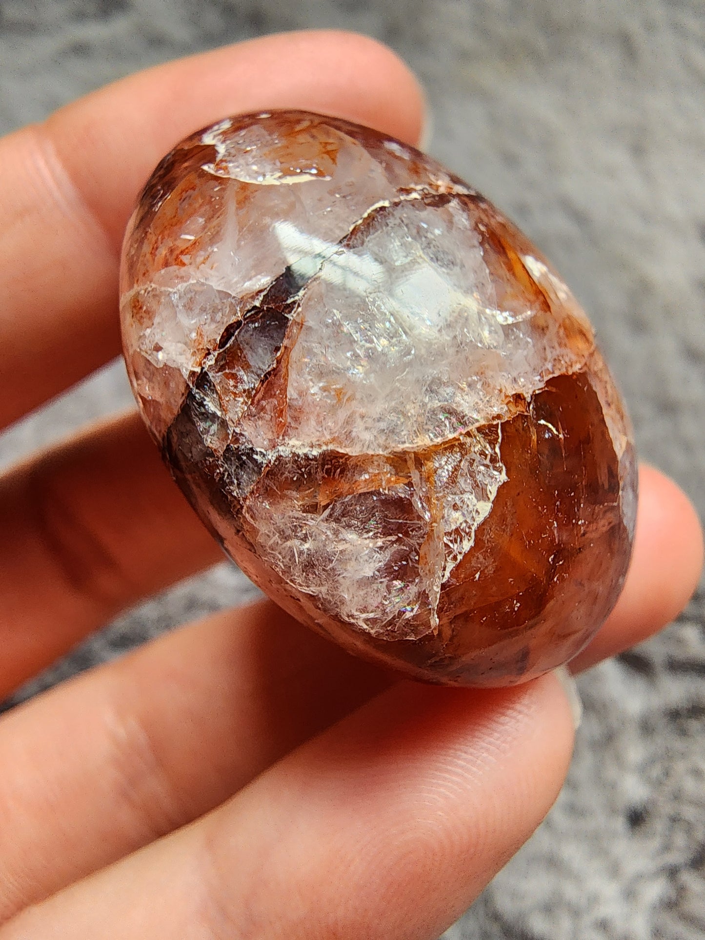 Fire Quartz Palmstone