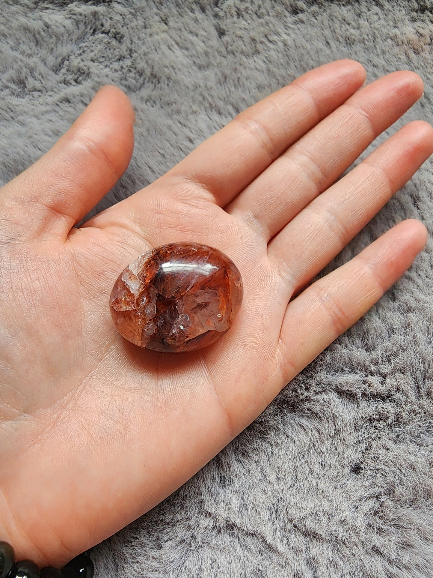 Fire Quartz Palmstone