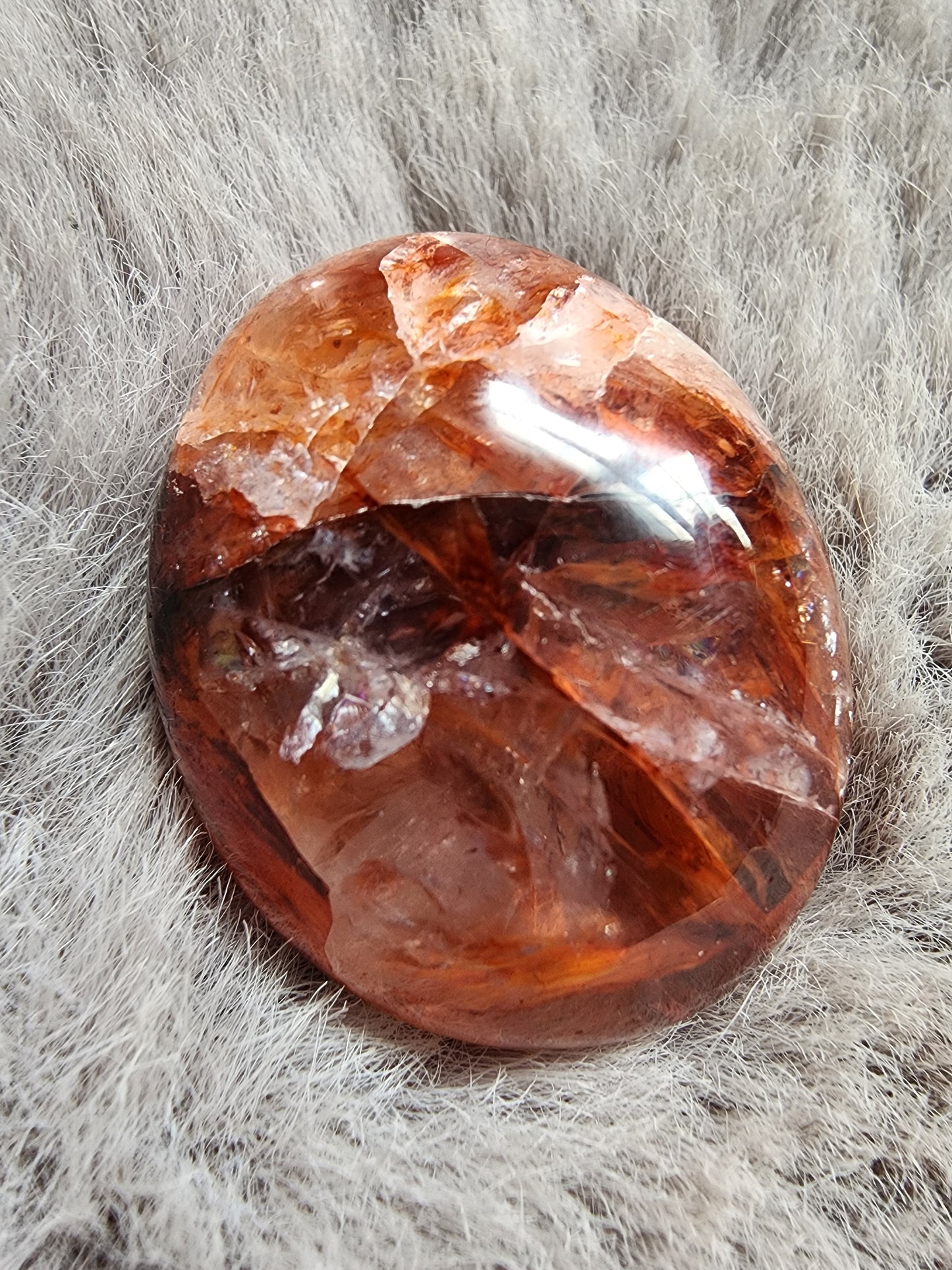Fire Quartz Palmstone