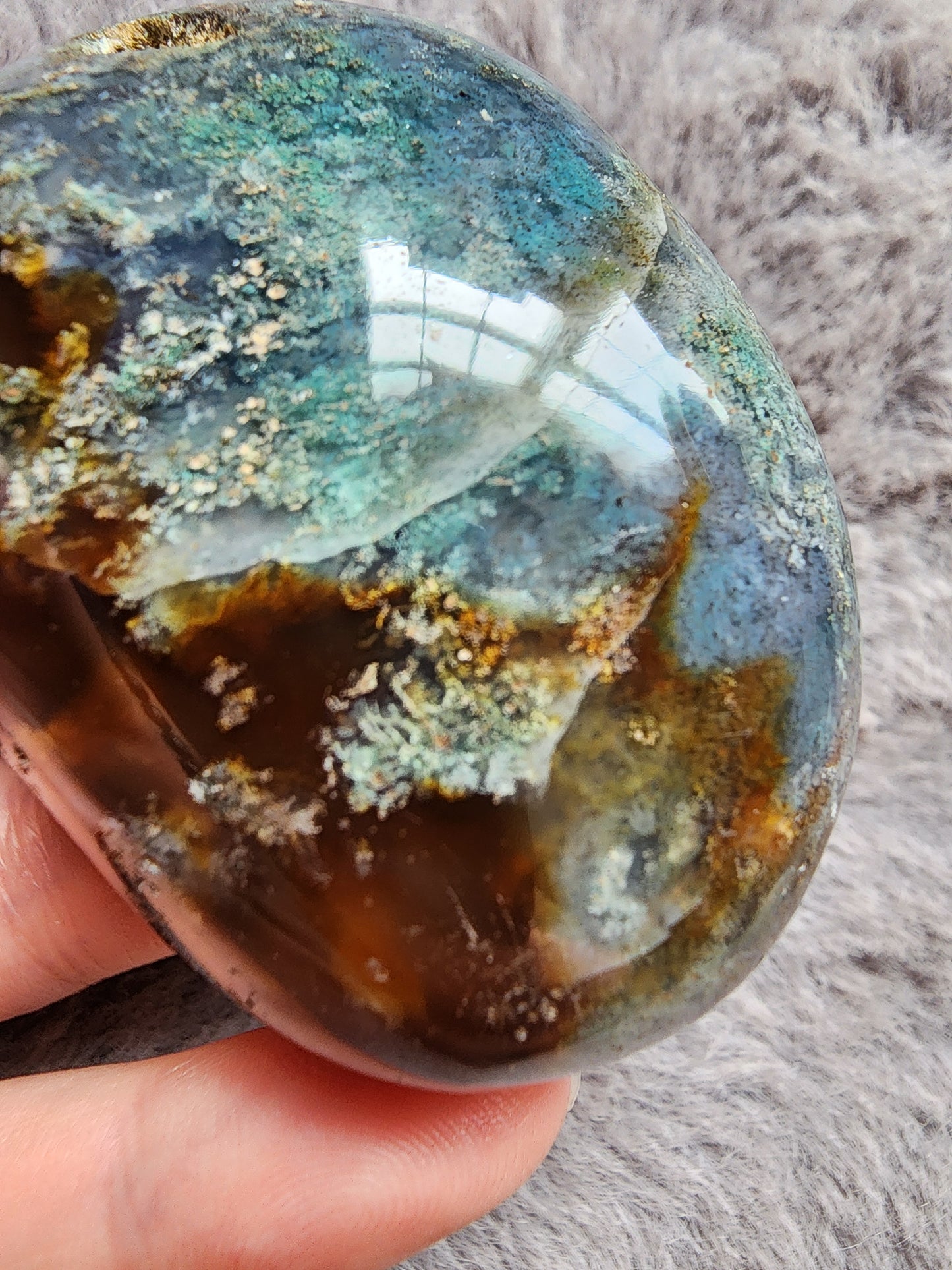 Moss Agate Palmstone
