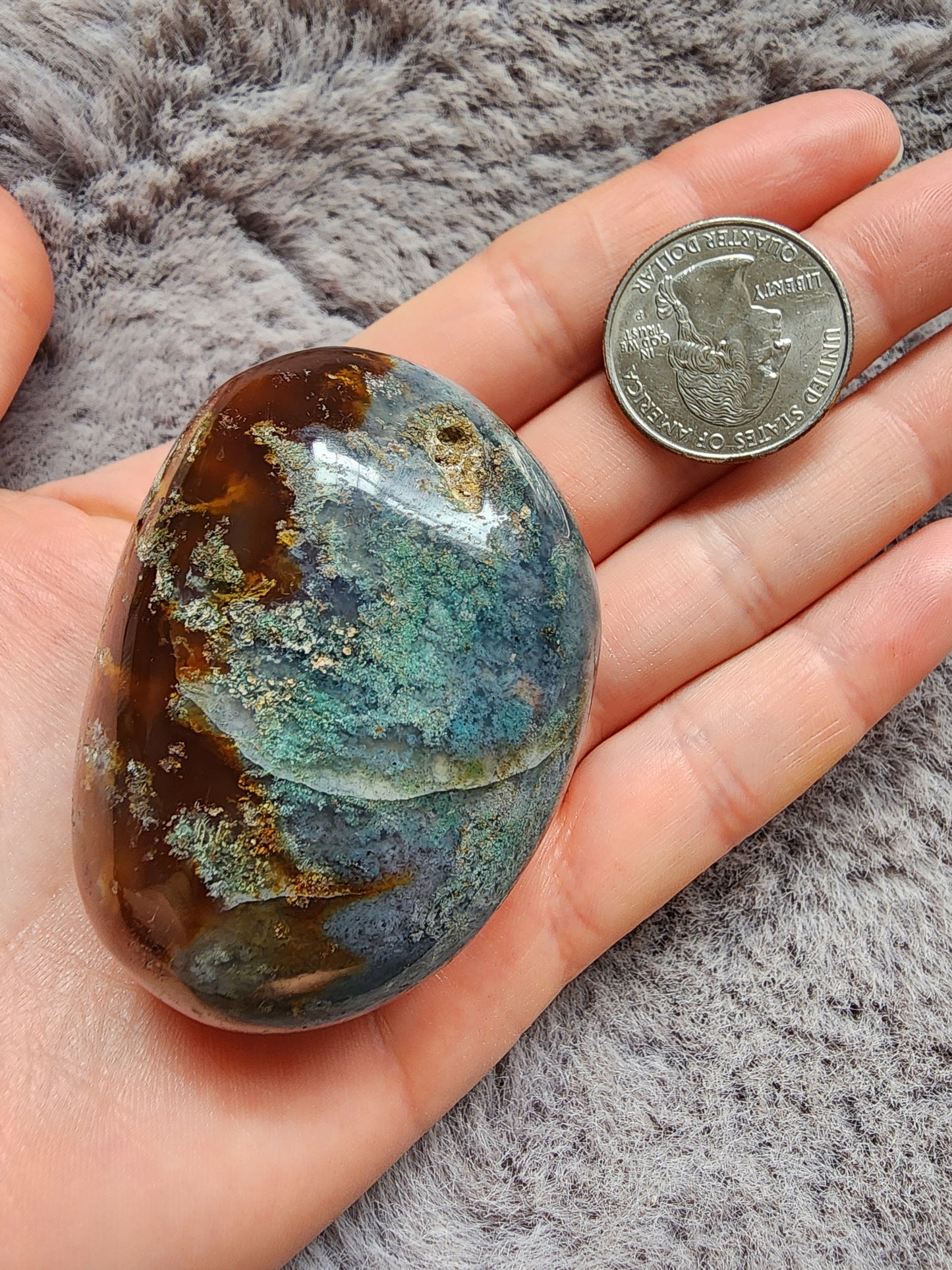 Moss Agate Palmstone