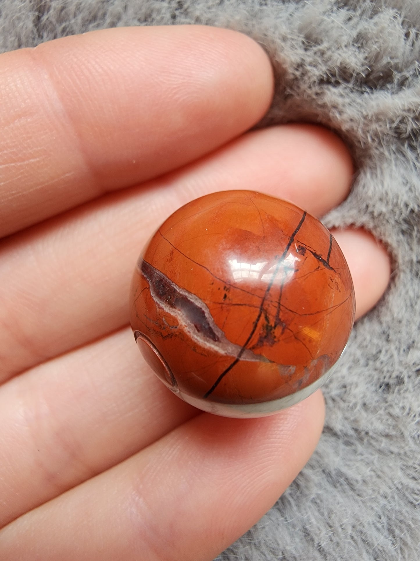 Red Jasper Howlite Pokeball