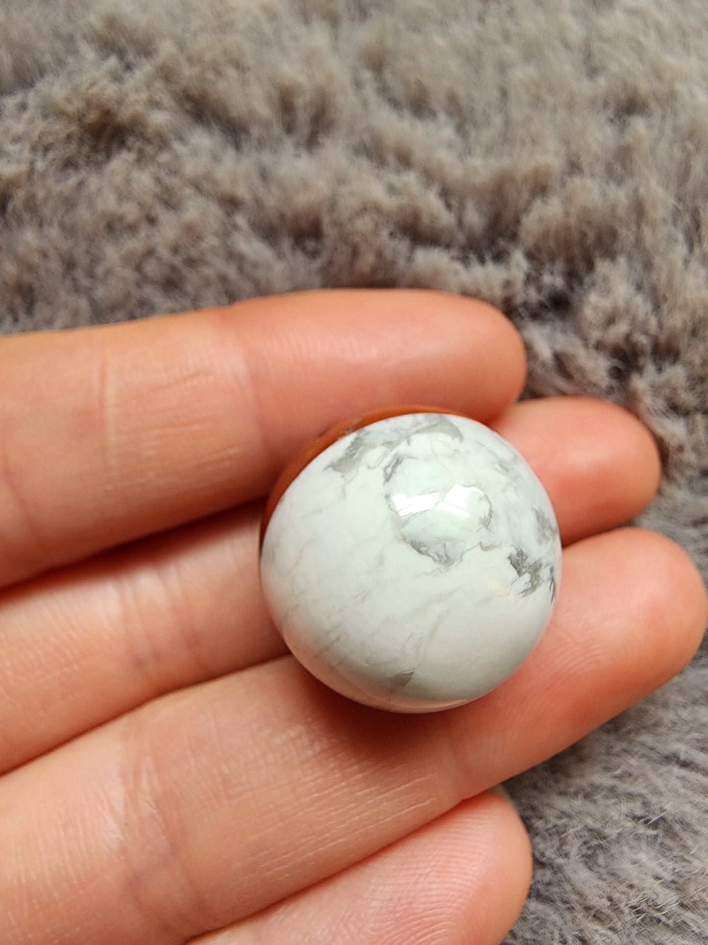 Red Jasper Howlite Pokeball