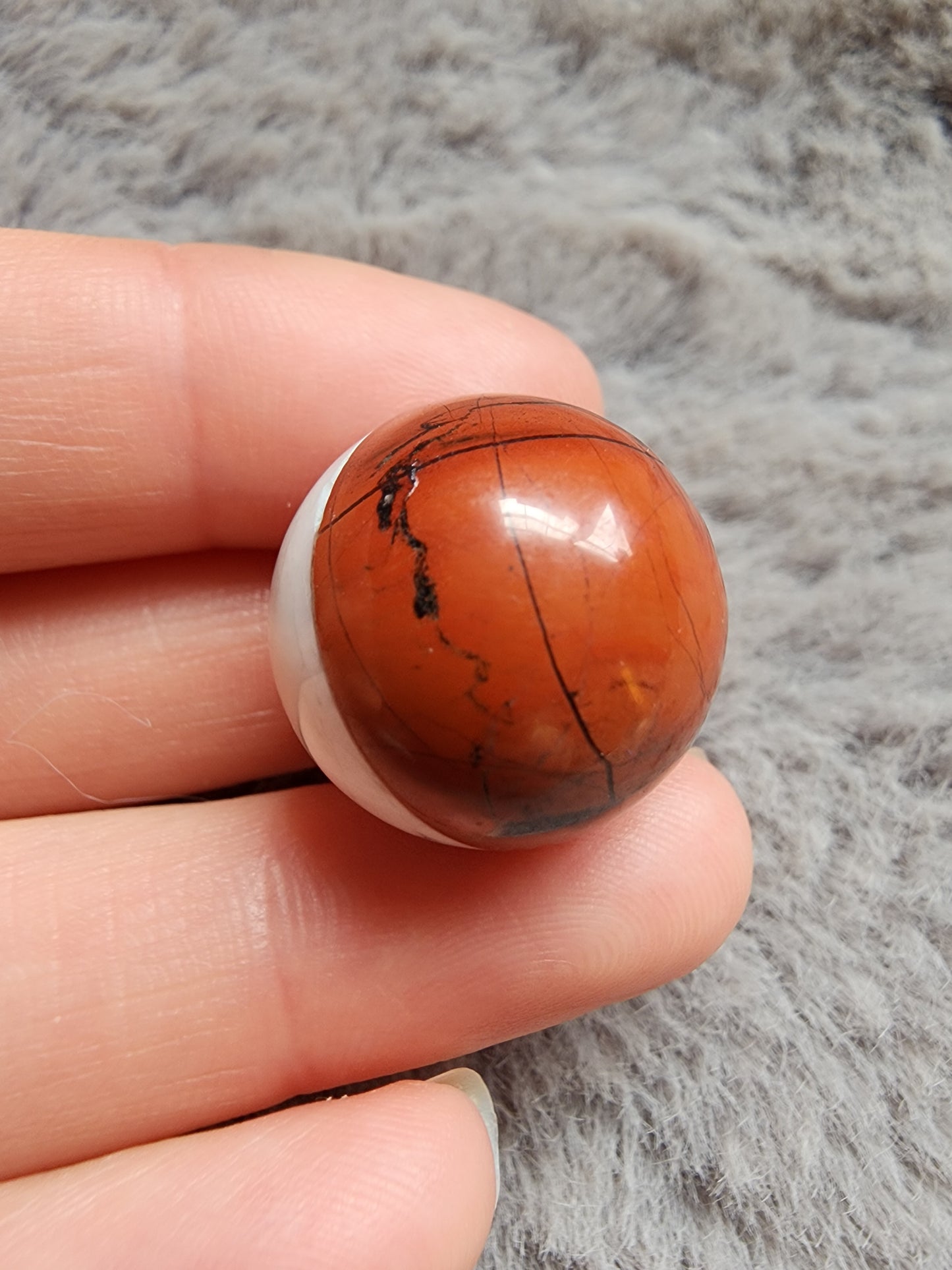 Red Jasper Howlite Pokeball
