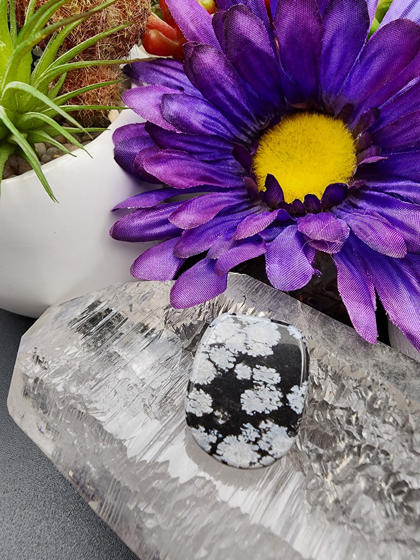 Snowflake Obsidian Coin