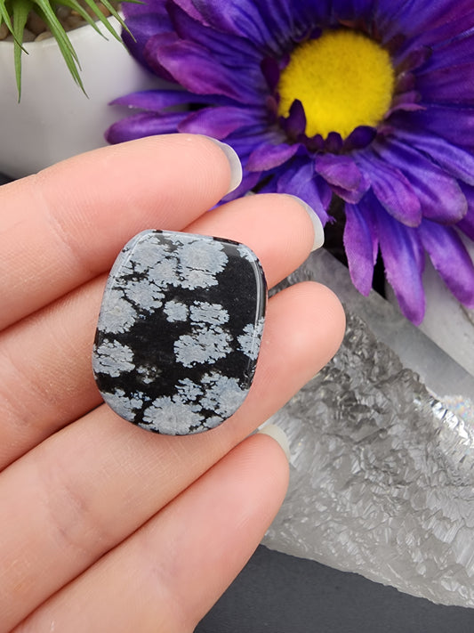 Snowflake Obsidian Coin