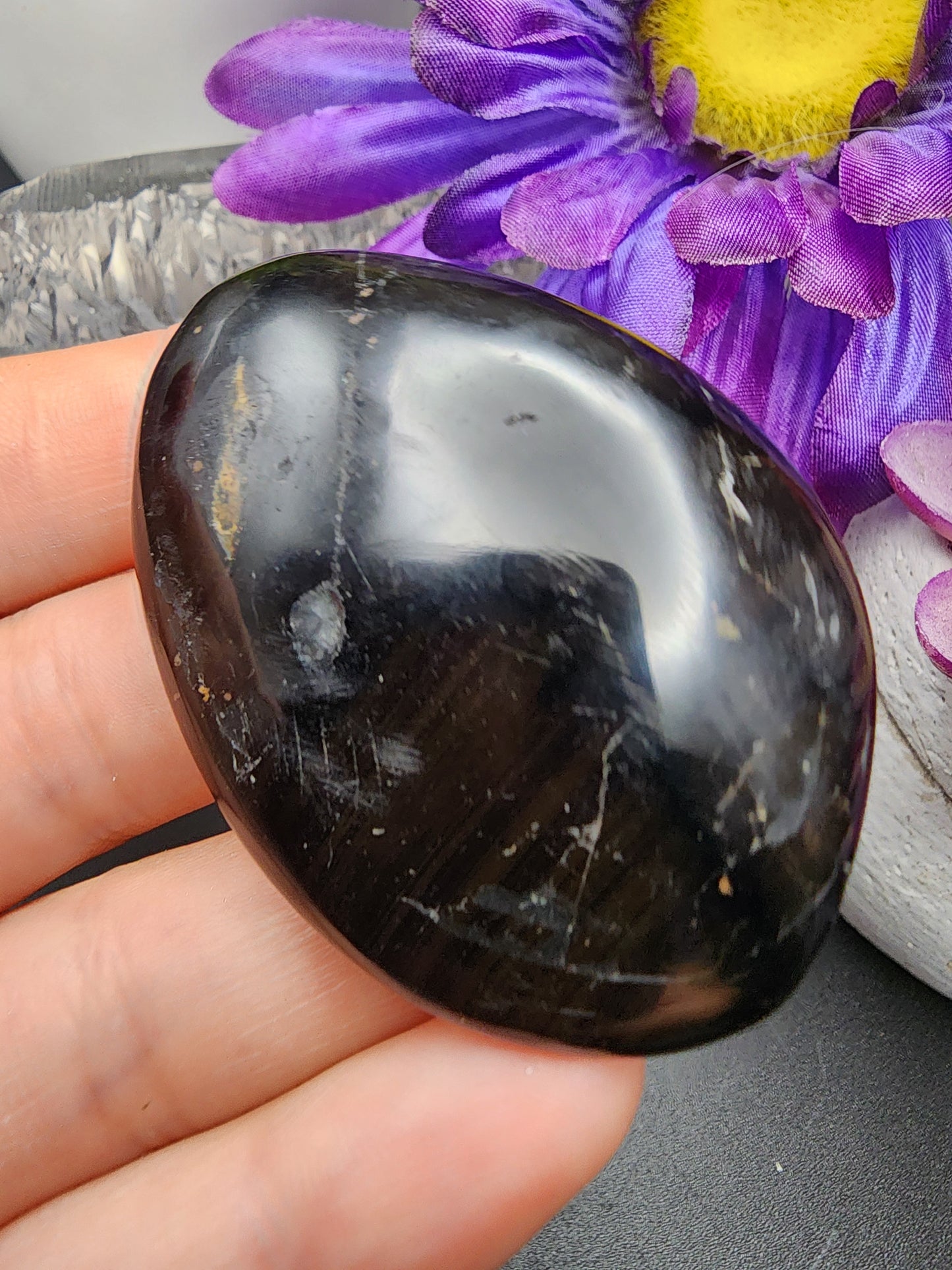 Black Tourmaline Palmstone