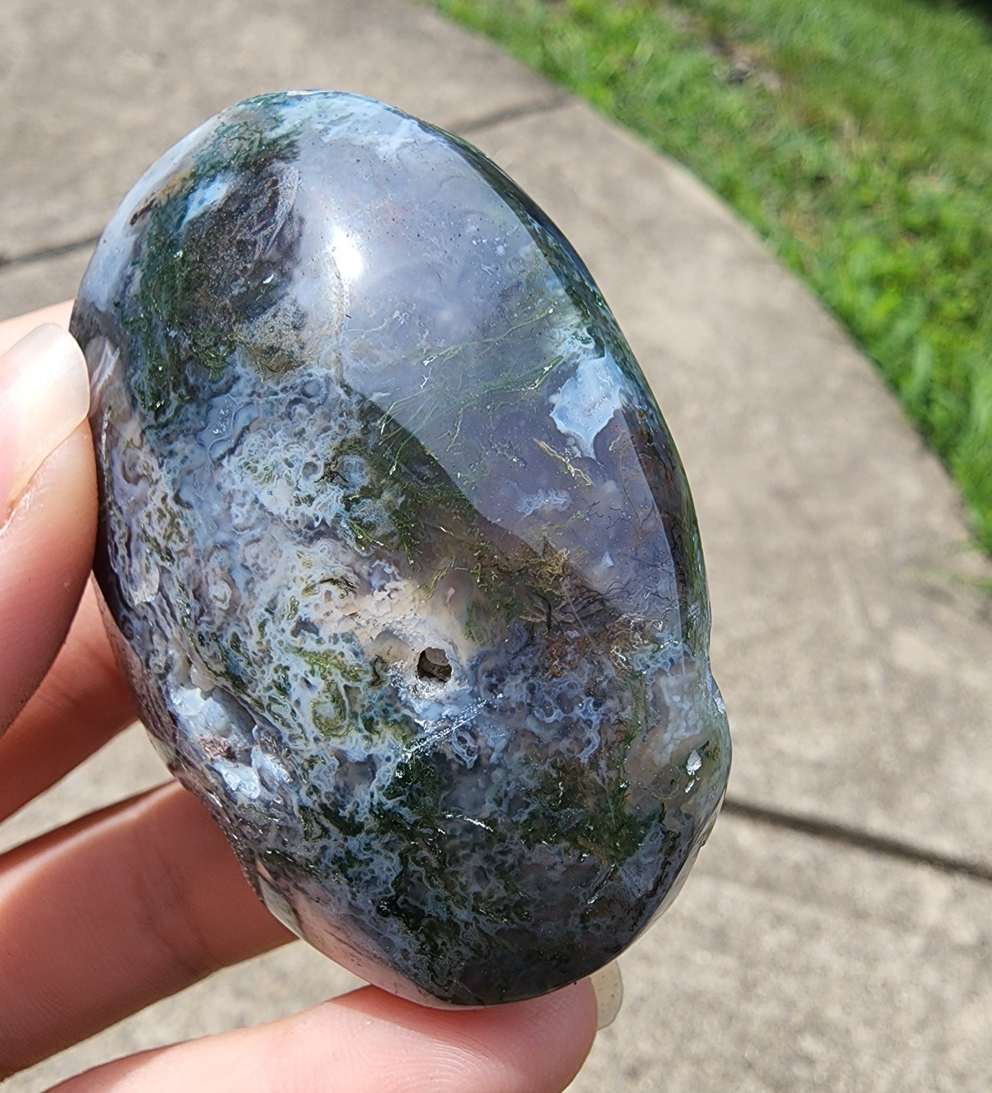 Moss Agate Palmstone