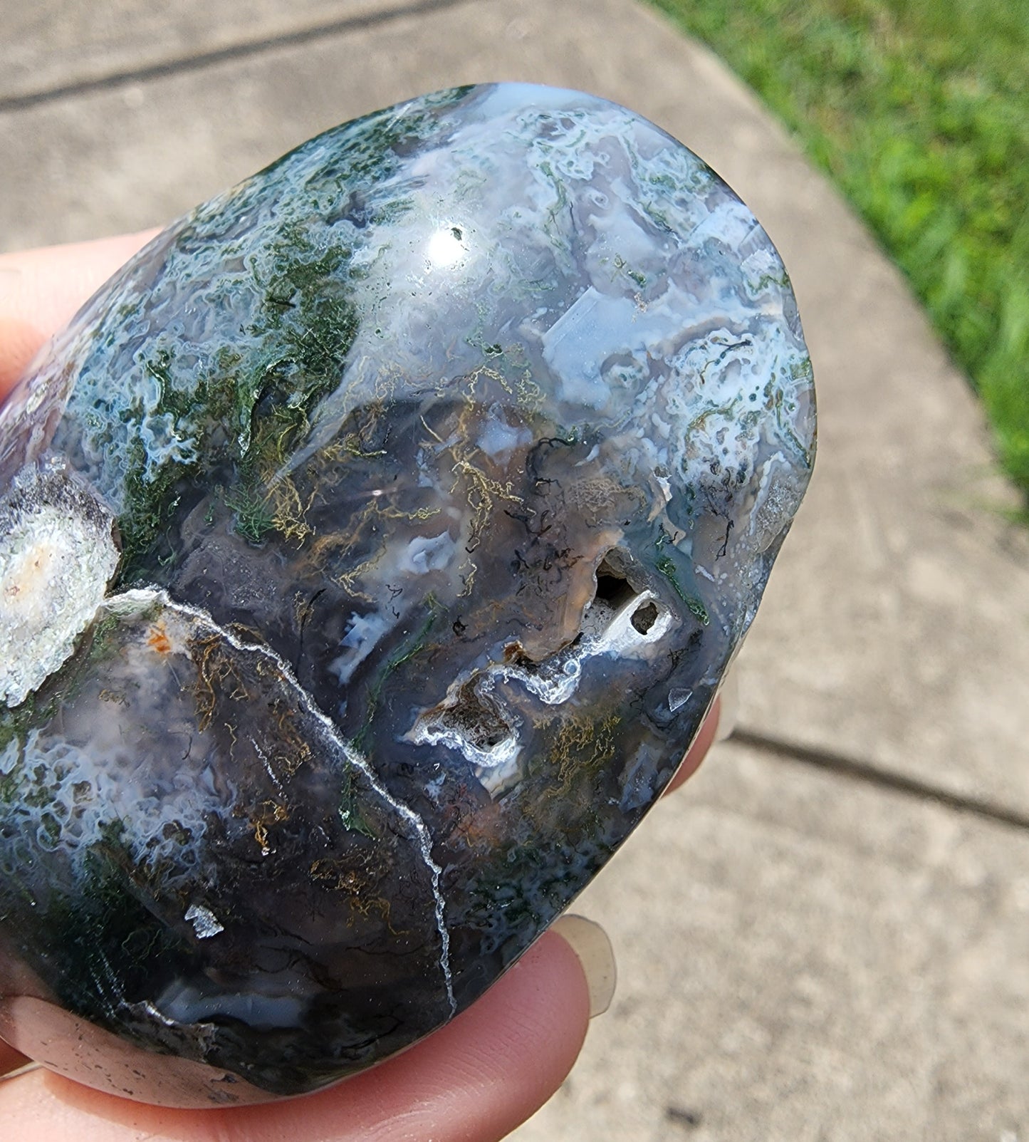 Moss Agate Palmstone