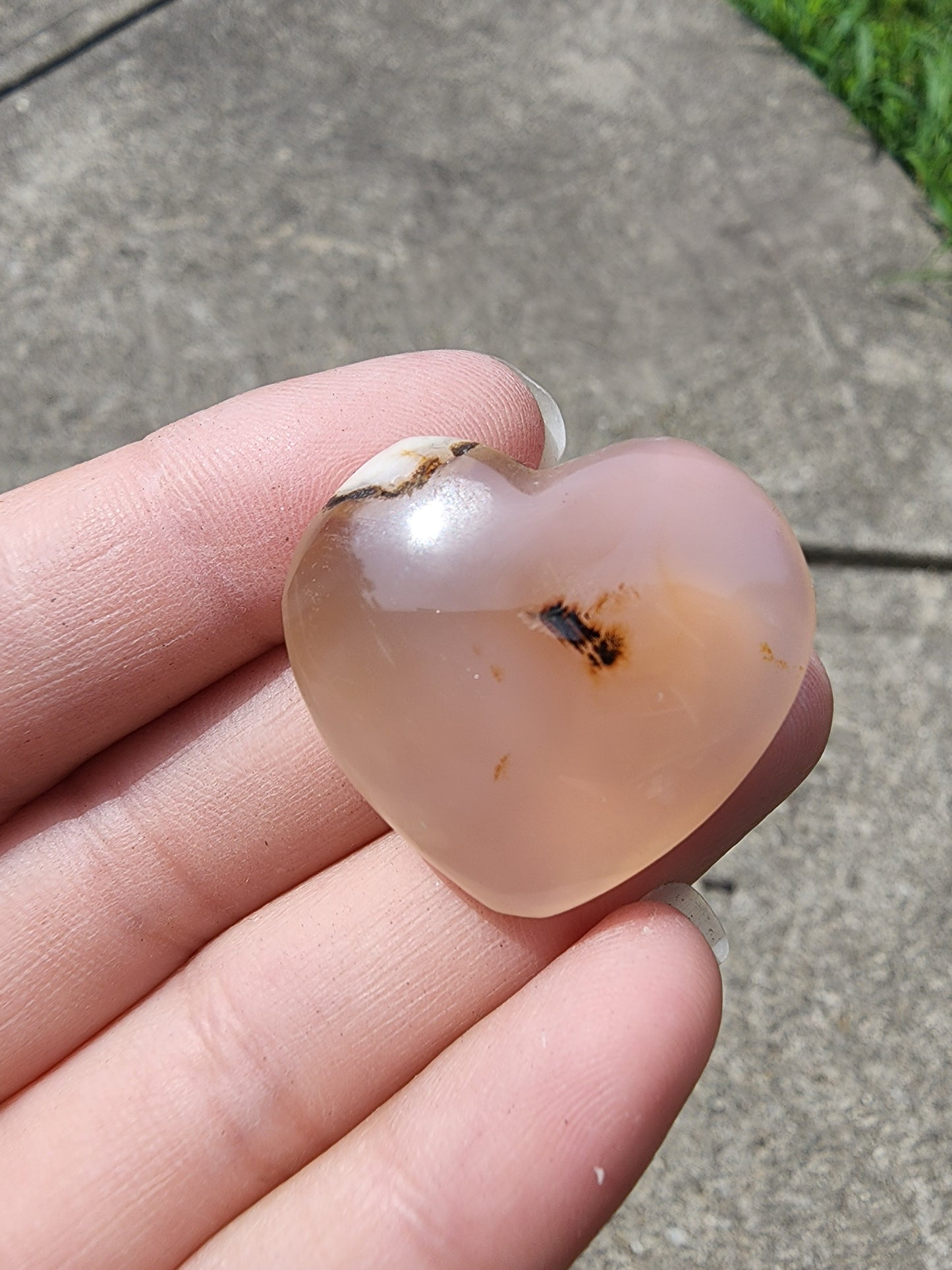 Flower Agate Heart