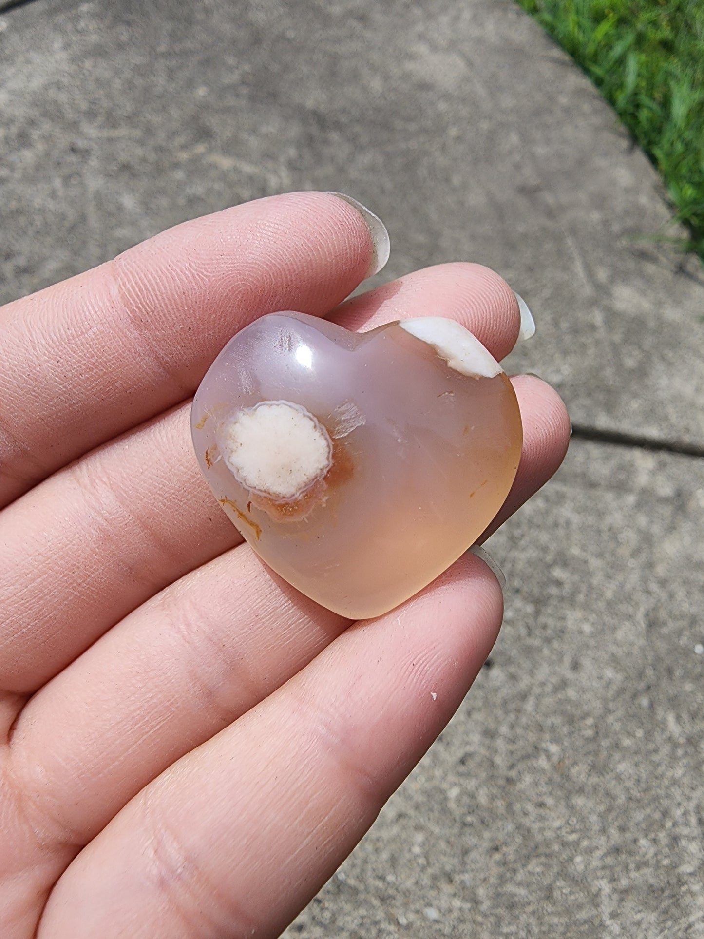 Flower Agate Heart