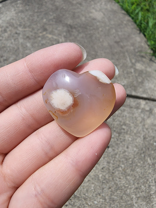 Flower Agate Heart