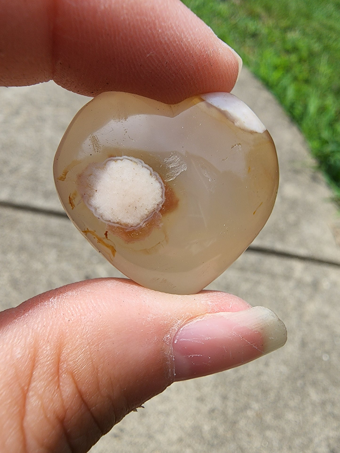Flower Agate Heart