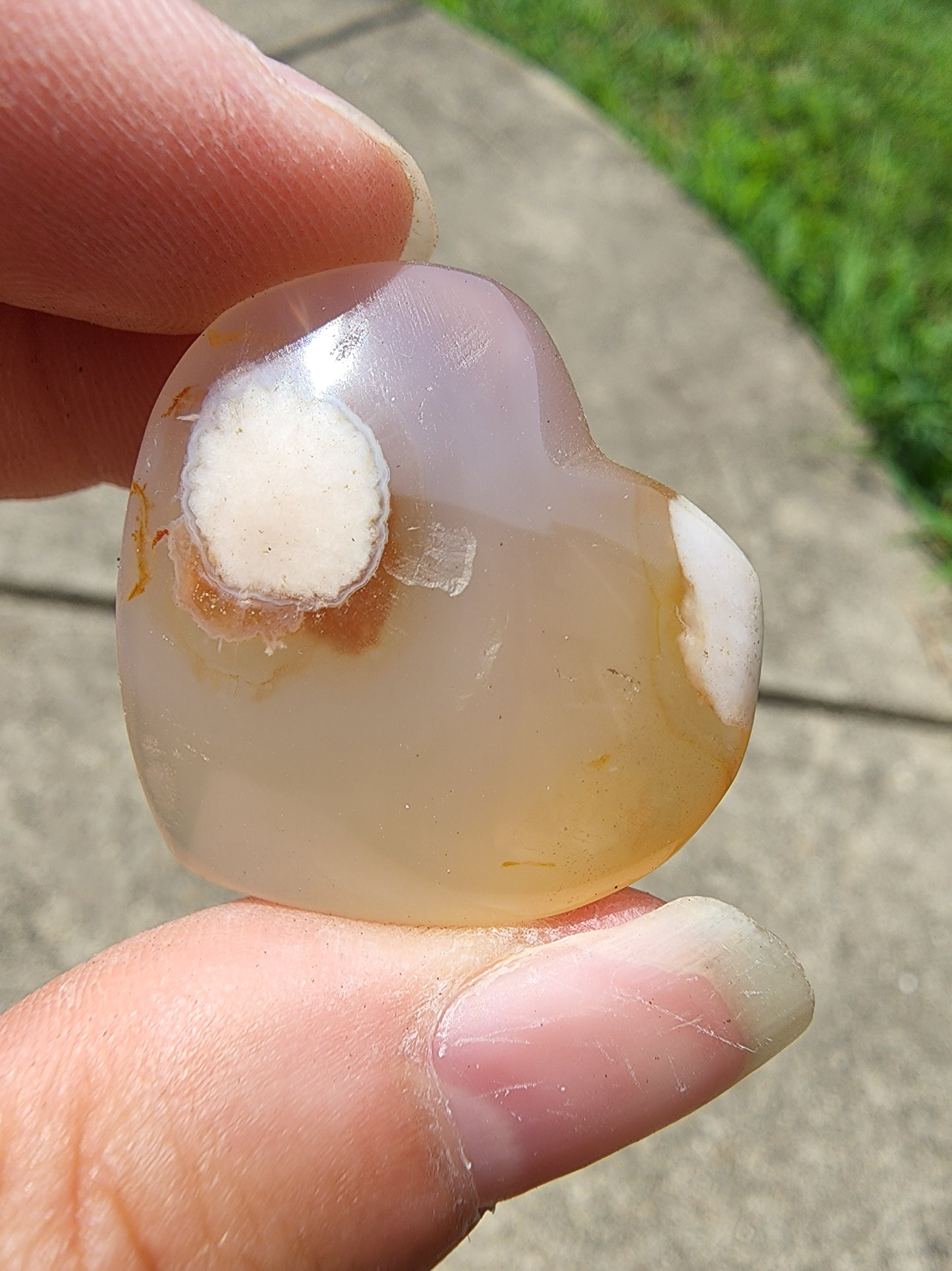 Flower Agate Heart