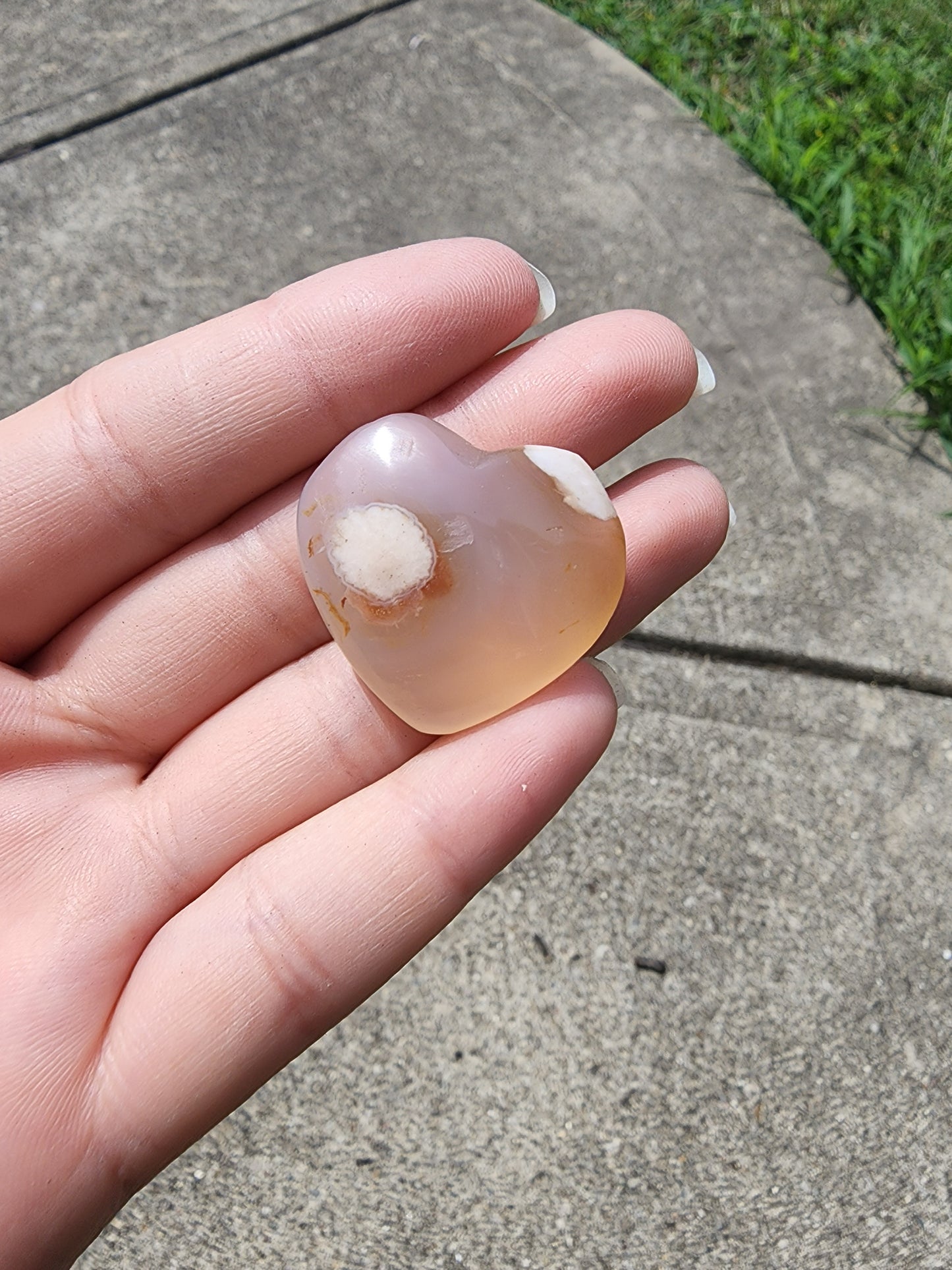 Flower Agate Heart