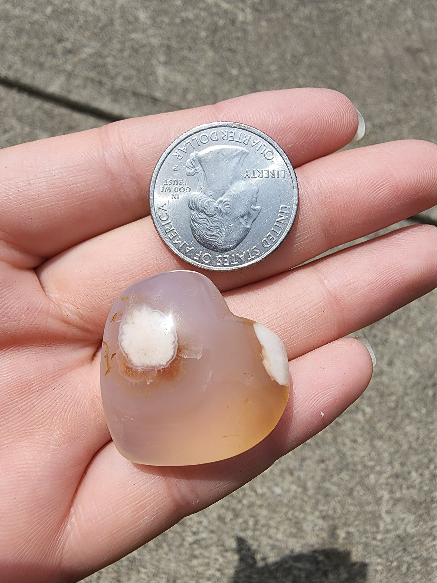 Flower Agate Heart