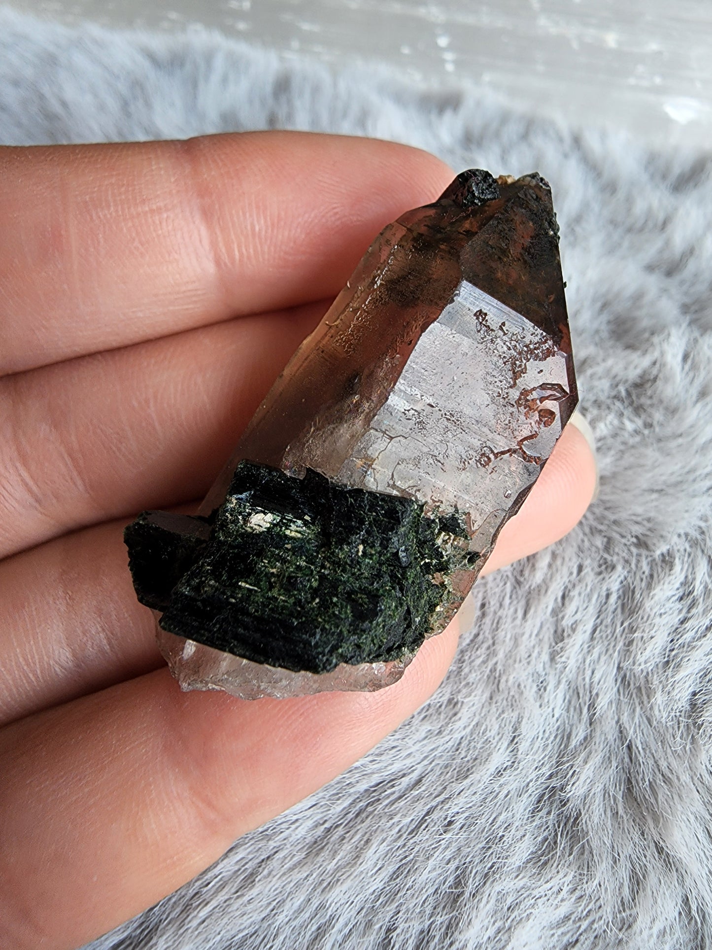 Smoky Quartz in Aegirine