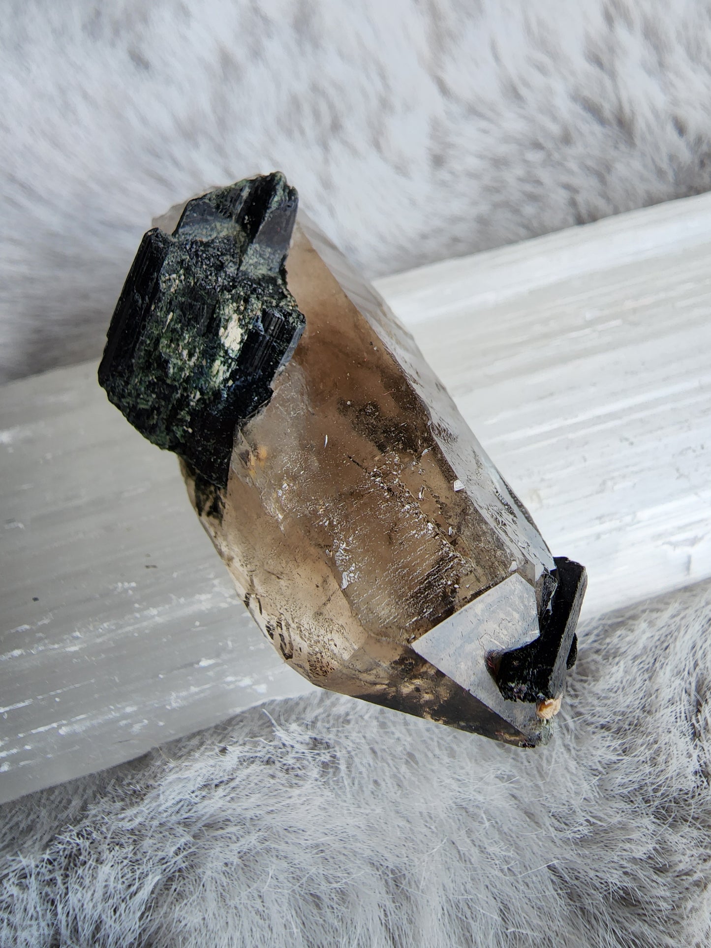 Smoky Quartz in Aegirine