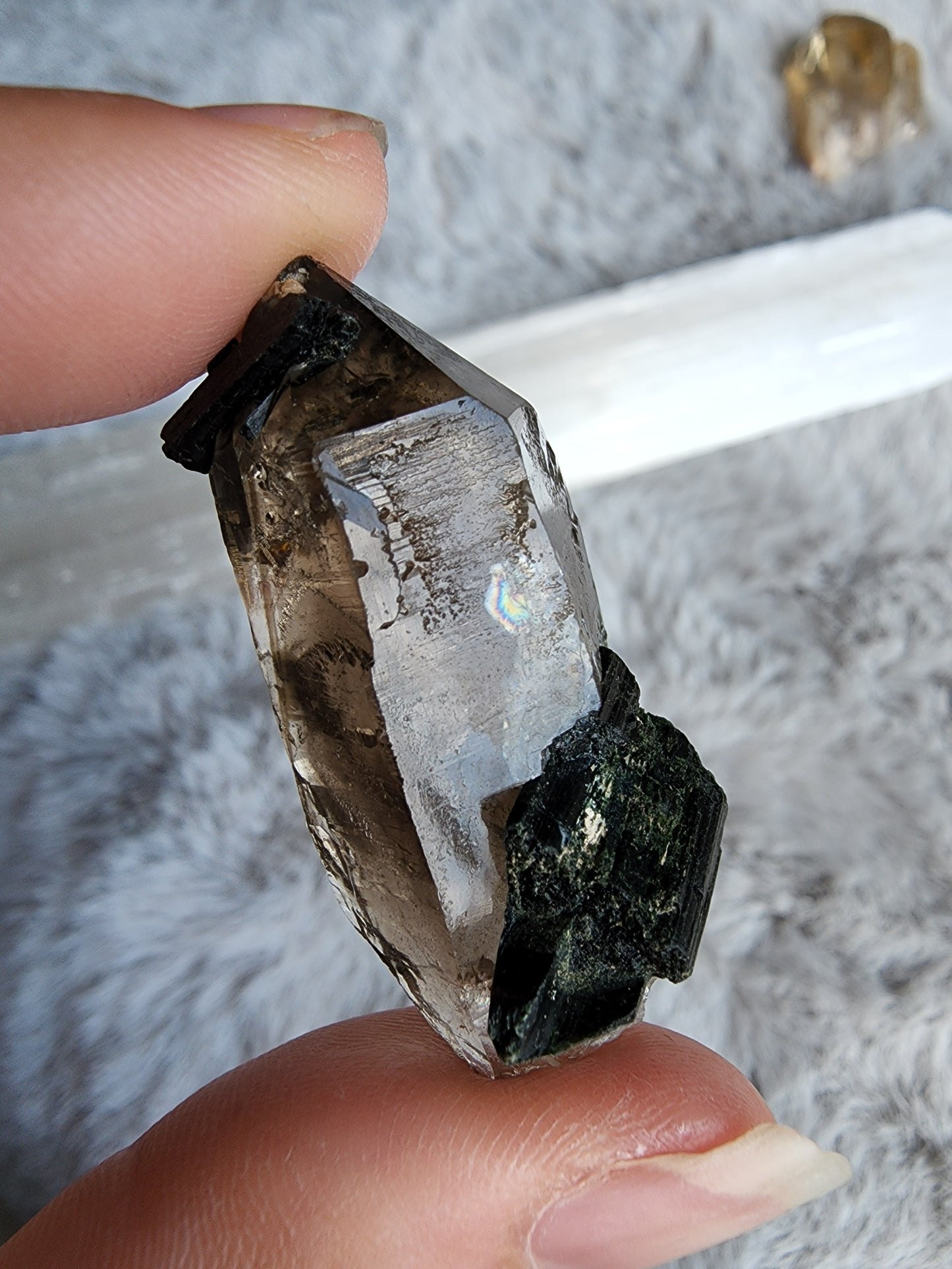 Smoky Quartz in Aegirine