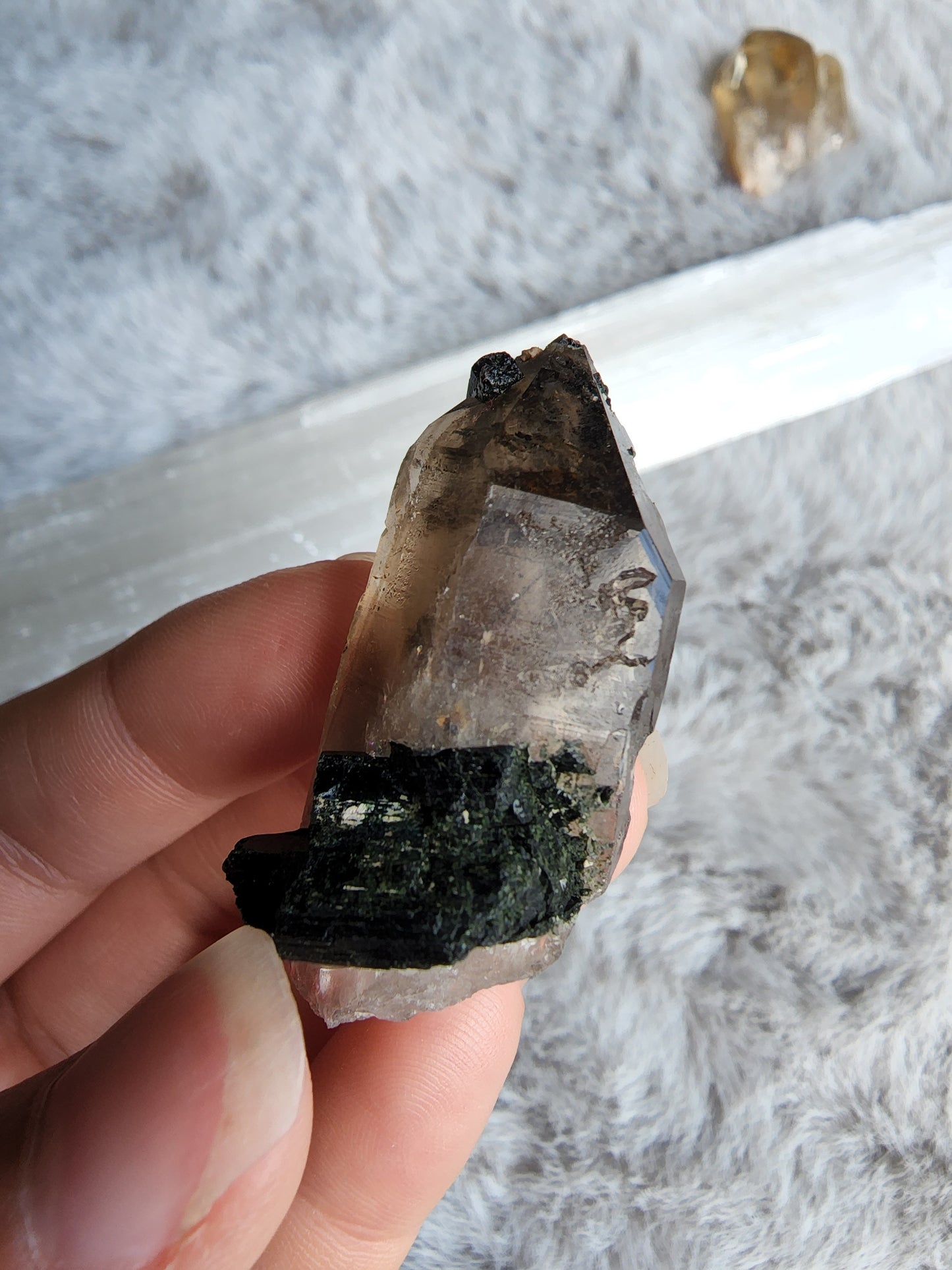 Smoky Quartz in Aegirine
