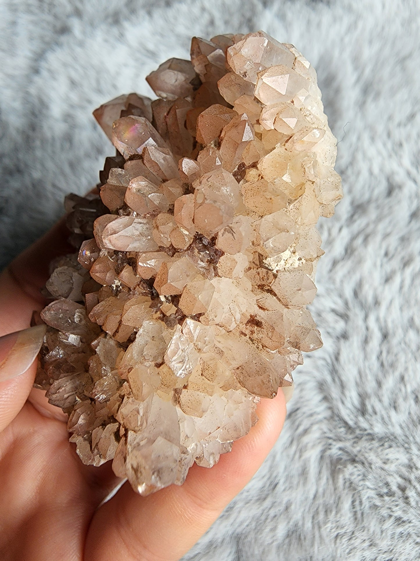 Hematite Quartz Cluster