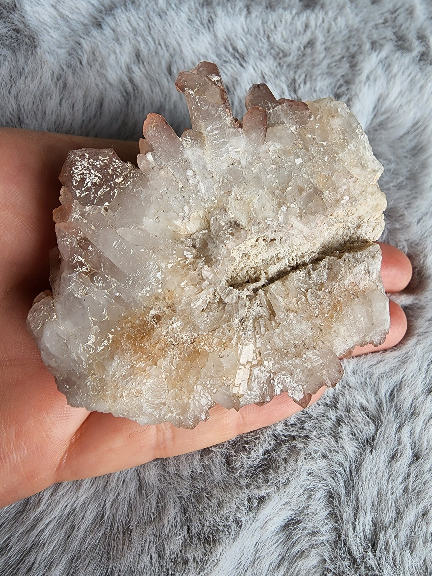 Hematite Quartz Cluster
