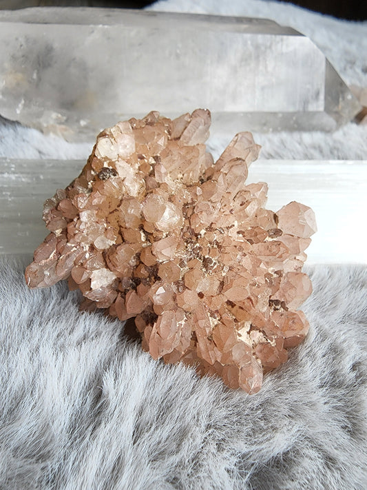 Hematite Quartz Cluster