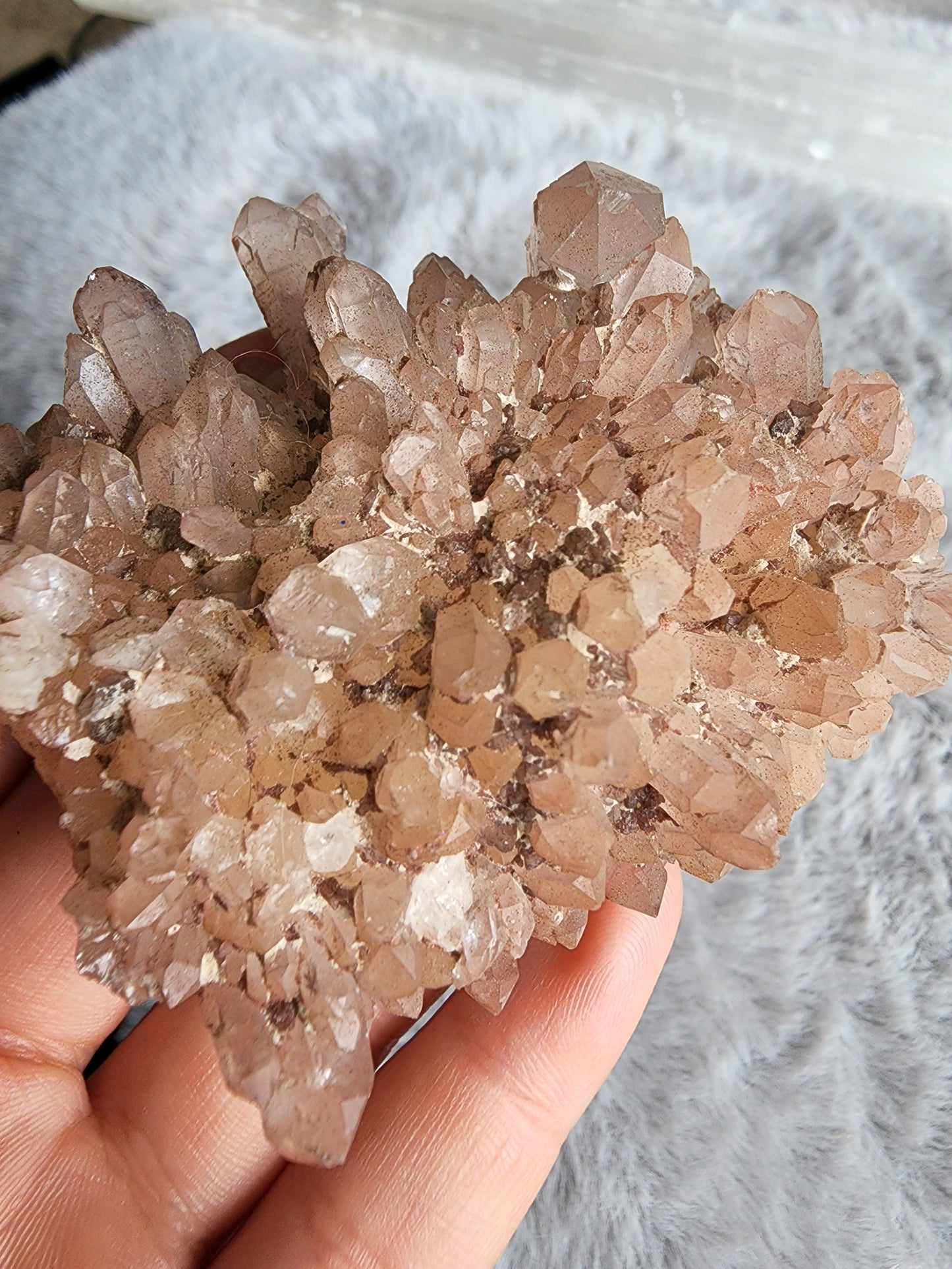 Hematite Quartz Cluster