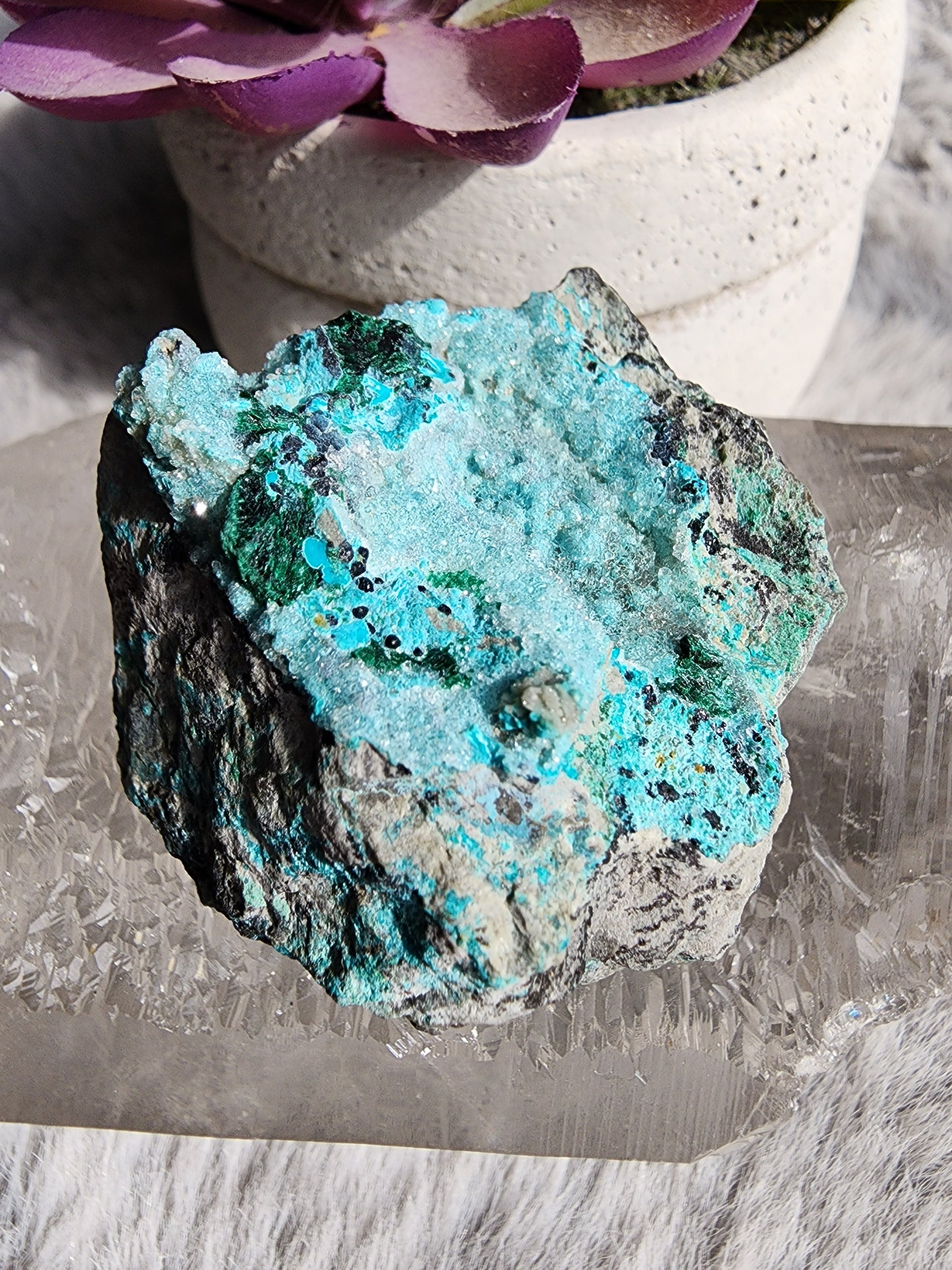 Druzy Chrysocolla Malachite