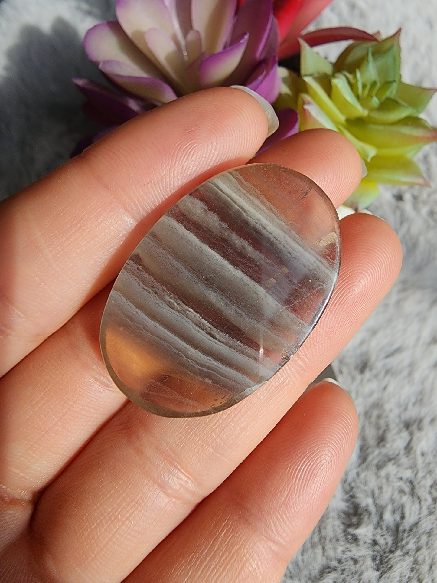 Banded Fluorite Cab
