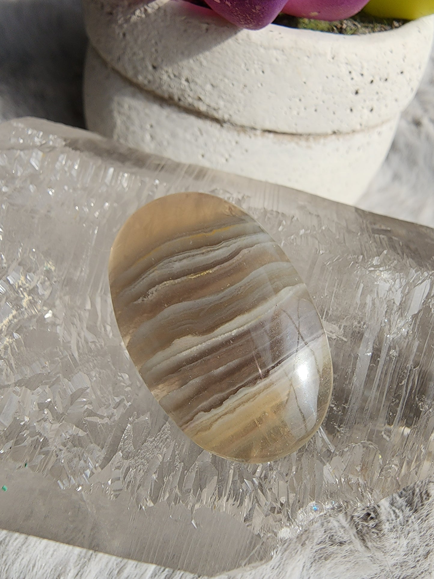 Banded Fluorite Cab