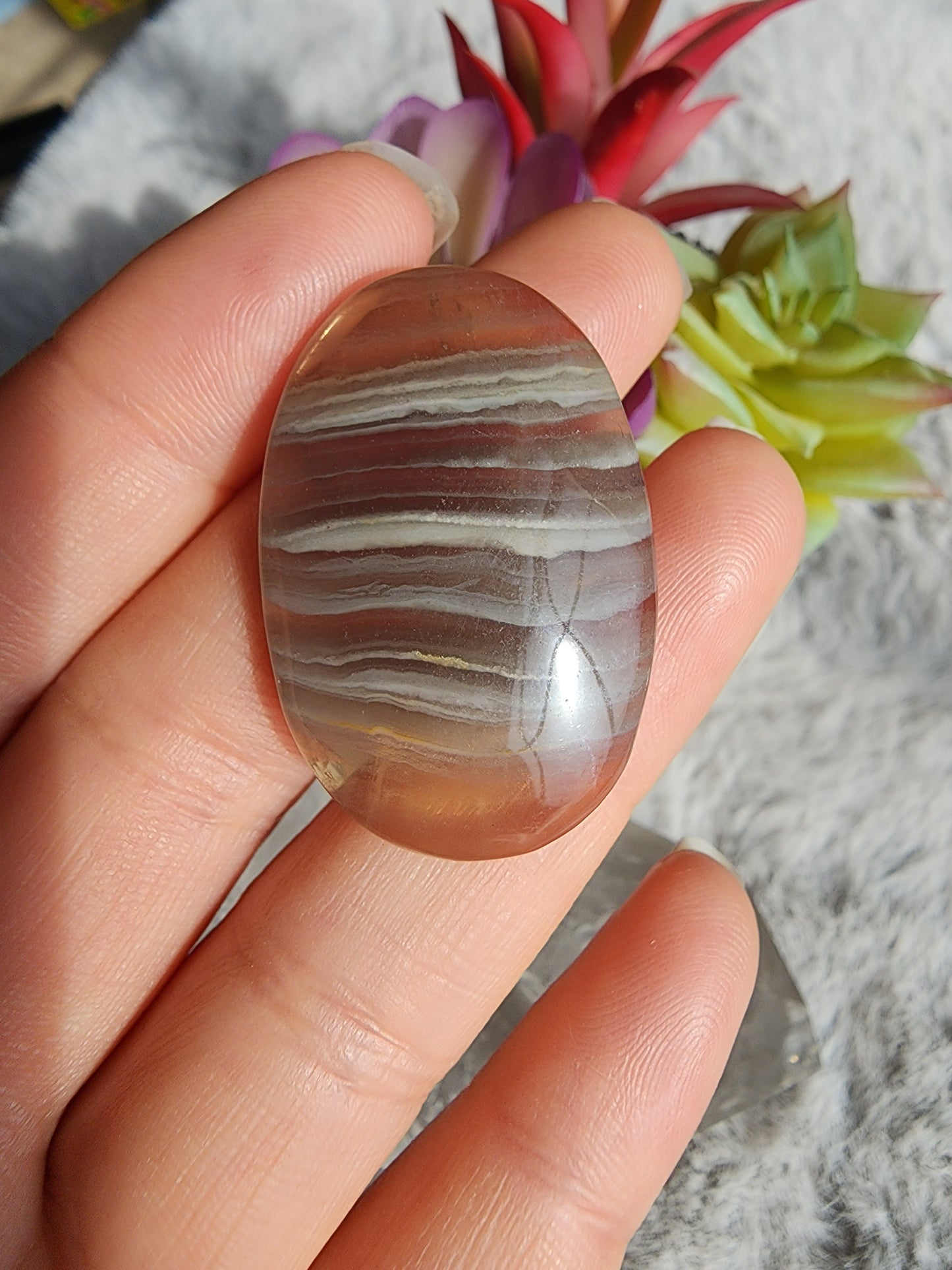Banded Fluorite Cab