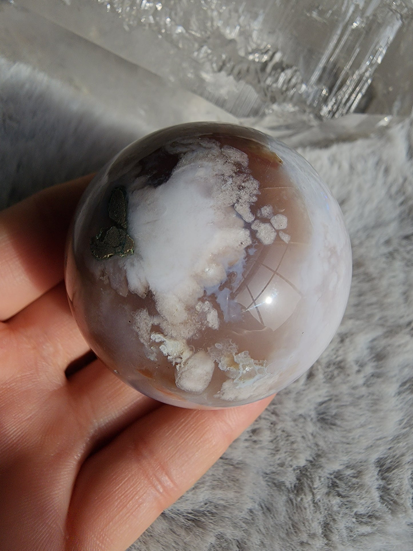 Flower Agate Sphere