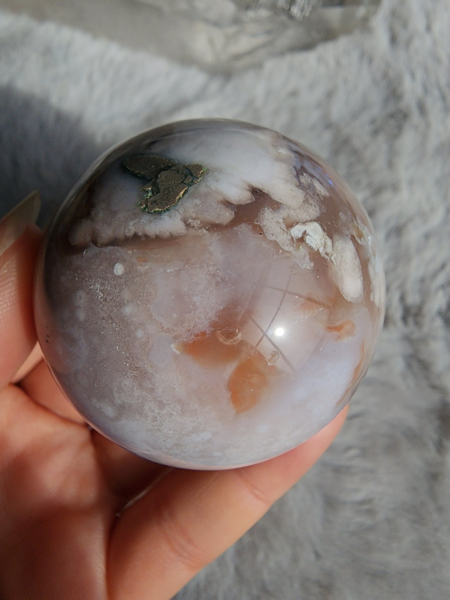 Flower Agate Sphere