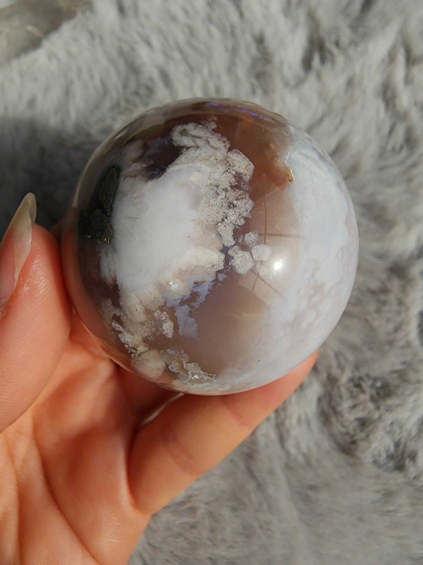 Flower Agate Sphere