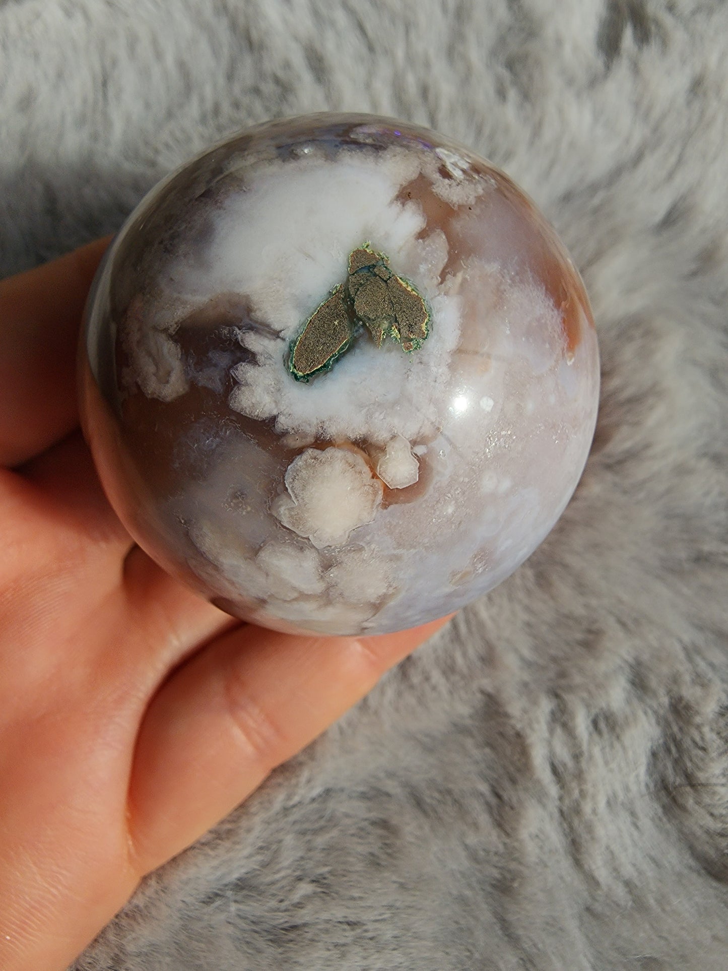 Flower Agate Sphere