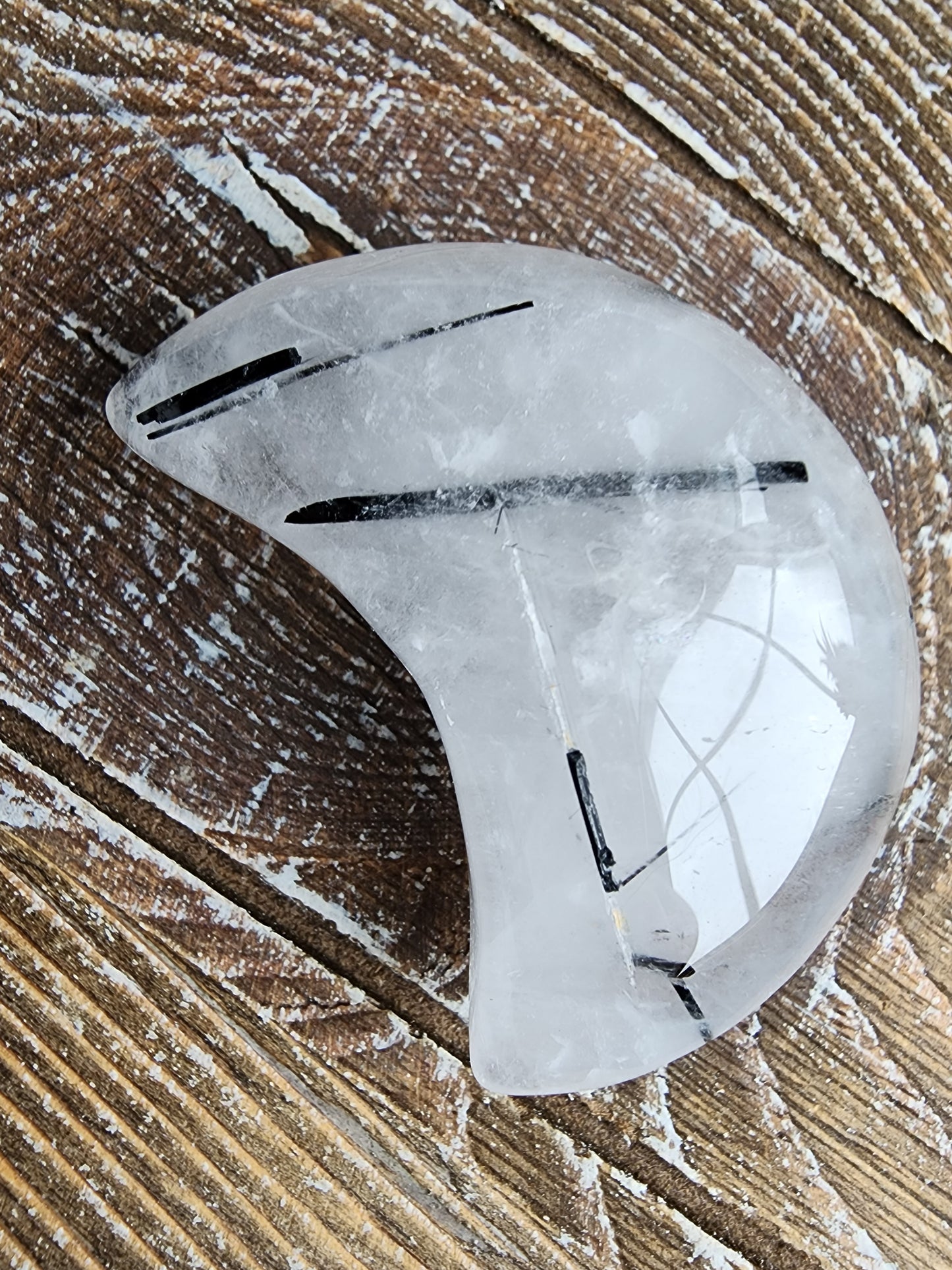 Black Tourmaline Quartz Moon