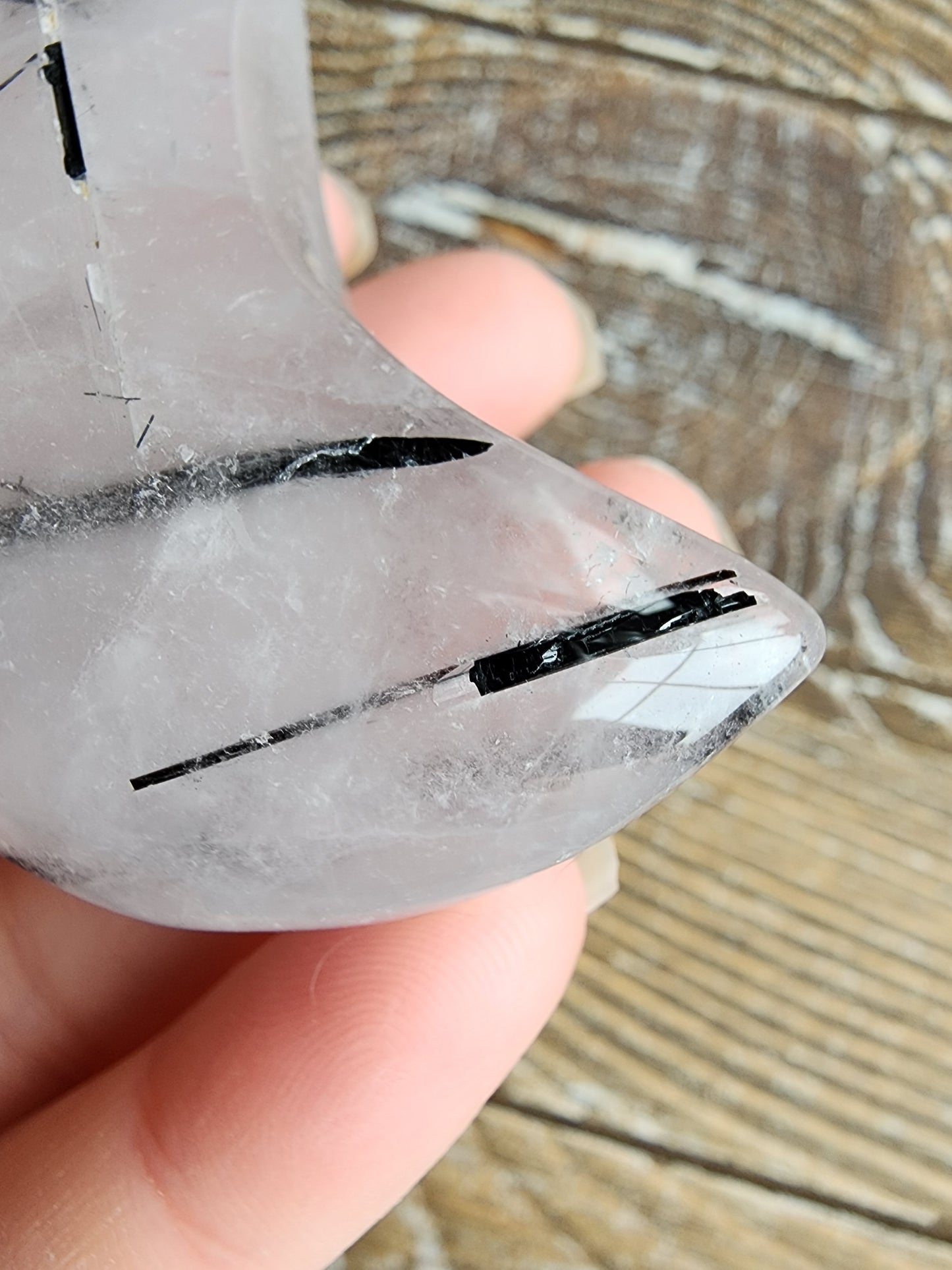 Black Tourmaline Quartz Moon