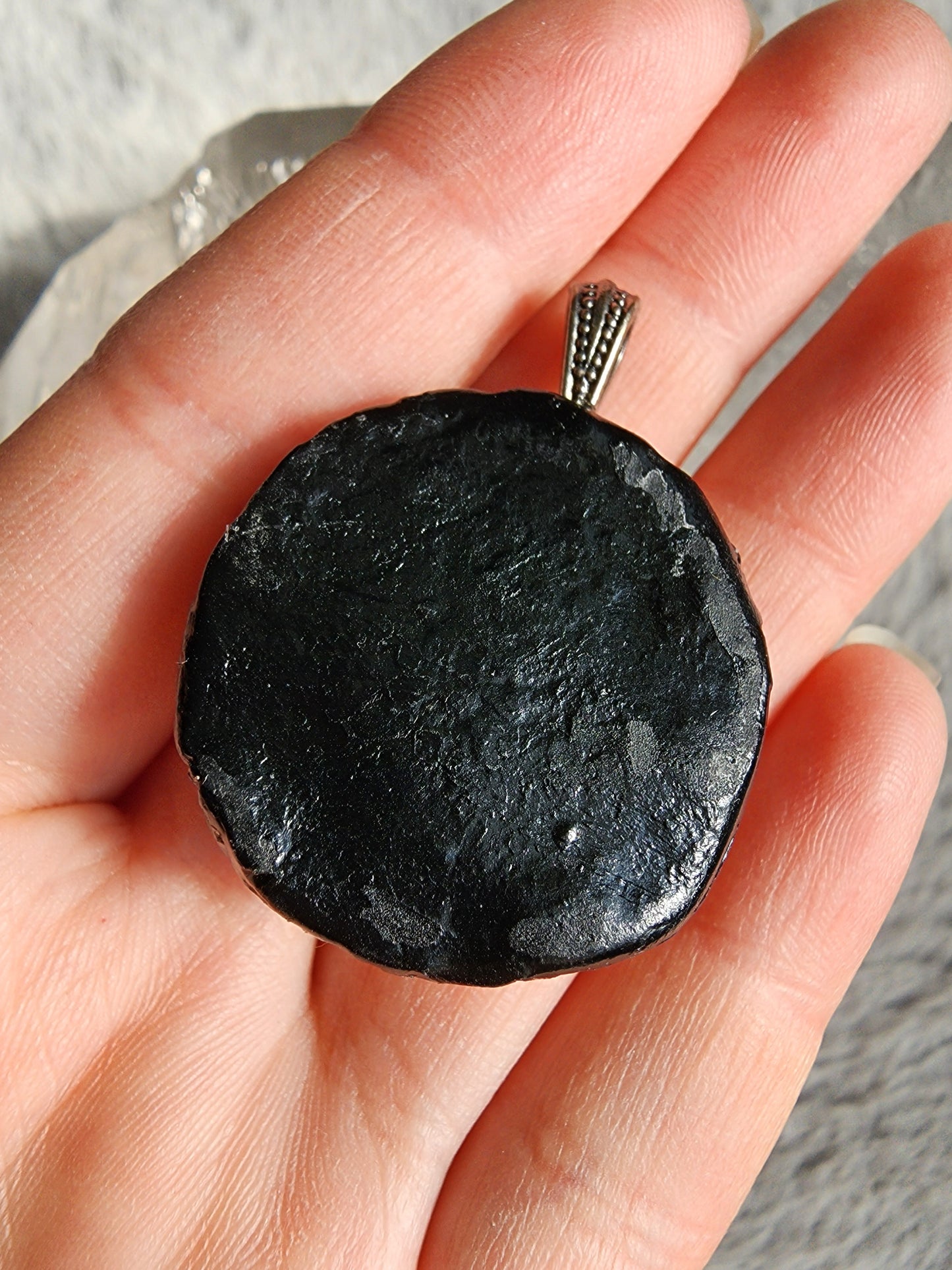 Amethyst Clay Pendant